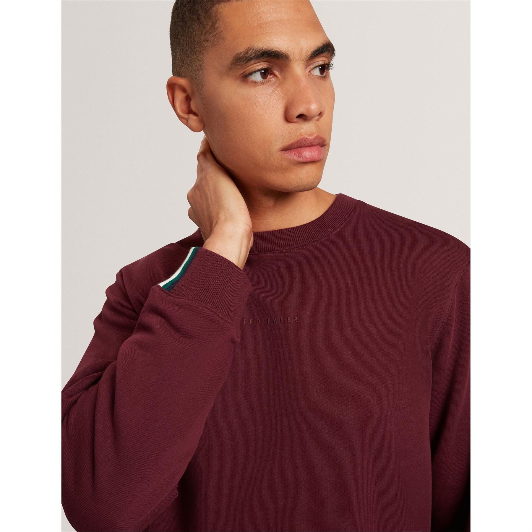 Ted Baker Long Sleeve Crew Neck Jersey Athletic Top