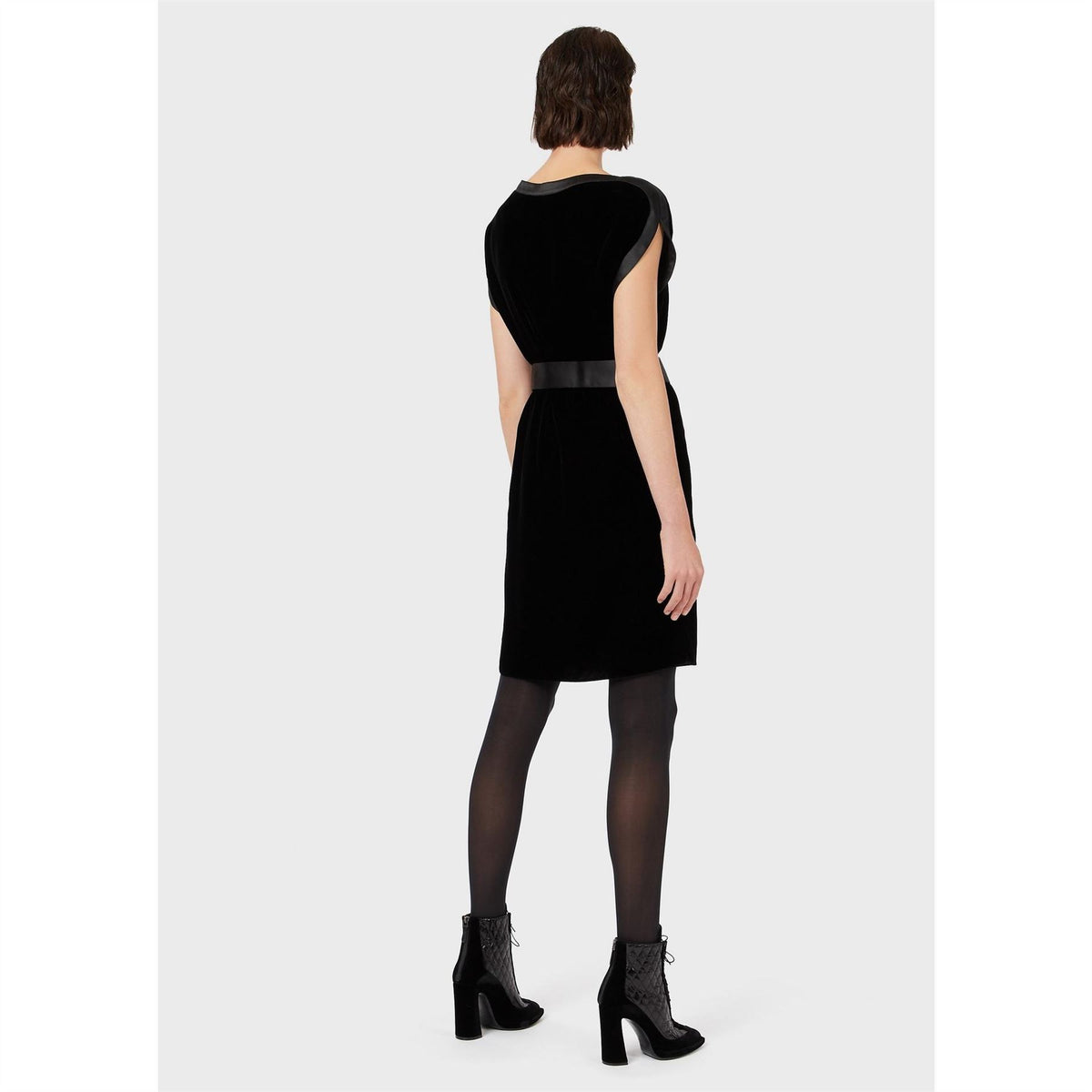 Emporio Armani Boat Neck Mini Bodycon Dress
