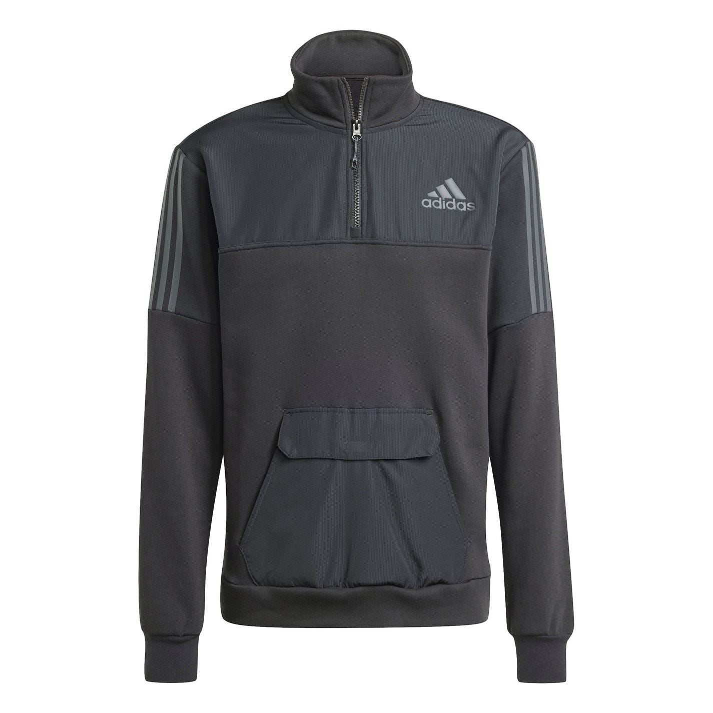 adidas Mens Quarter Zip Tech Track Jacket