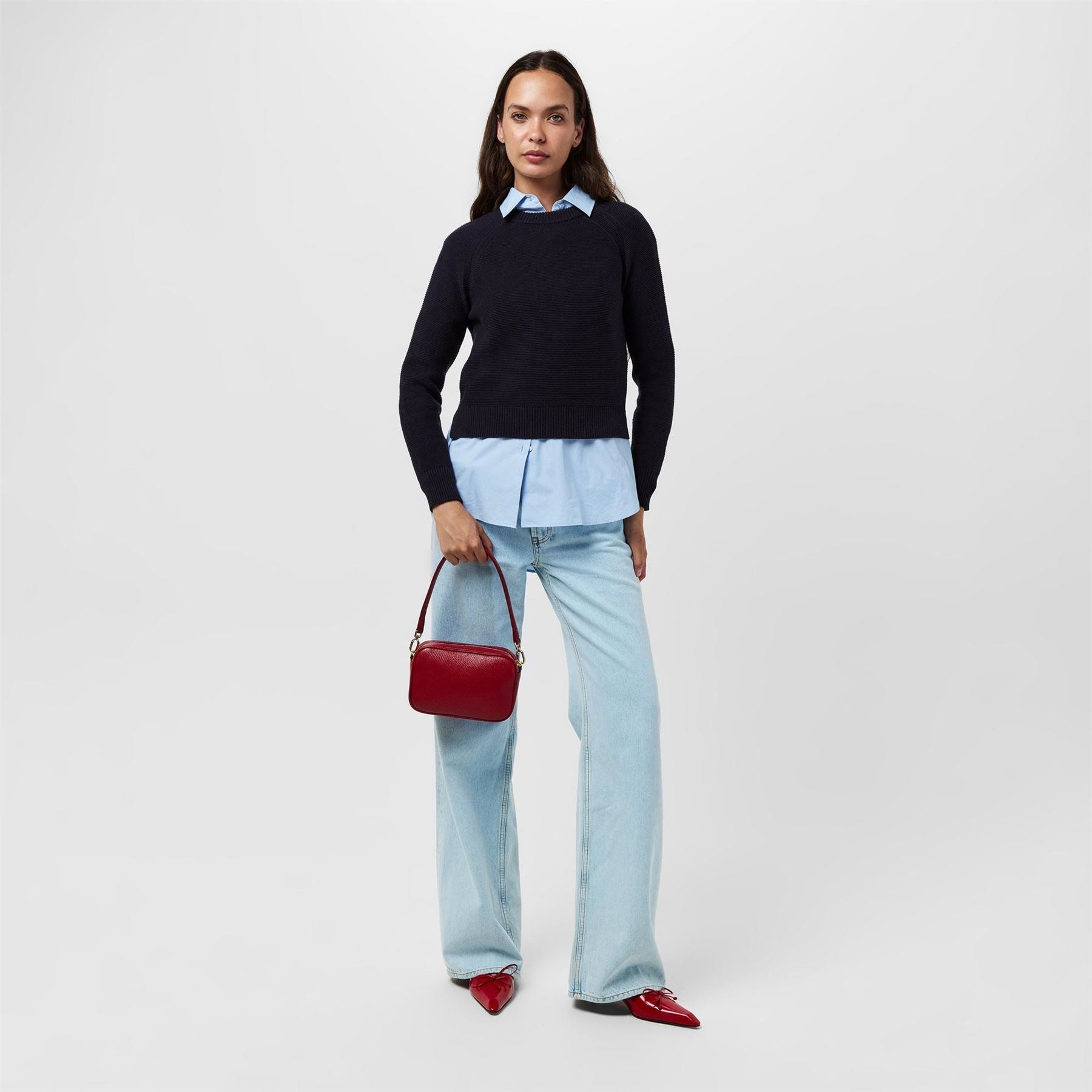 French Connection Lily Crew Neck Relaxed Fit Sweater