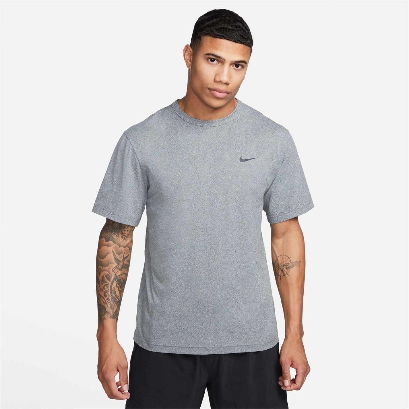 Nike Mens Dri Fit Uv Hyverse Short Sleeve Fitness Top