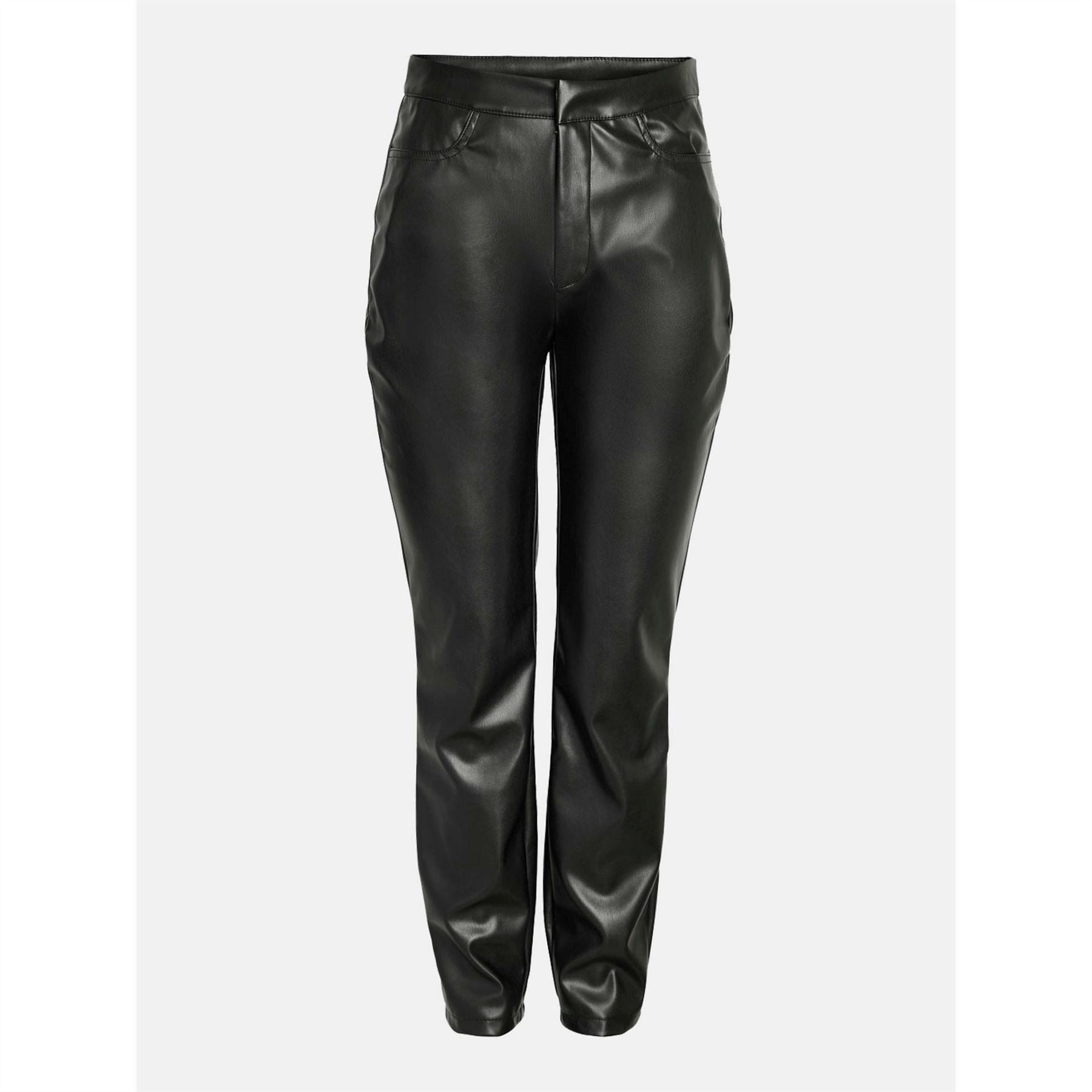 Noisy May Faux Leather Ankle Trousers