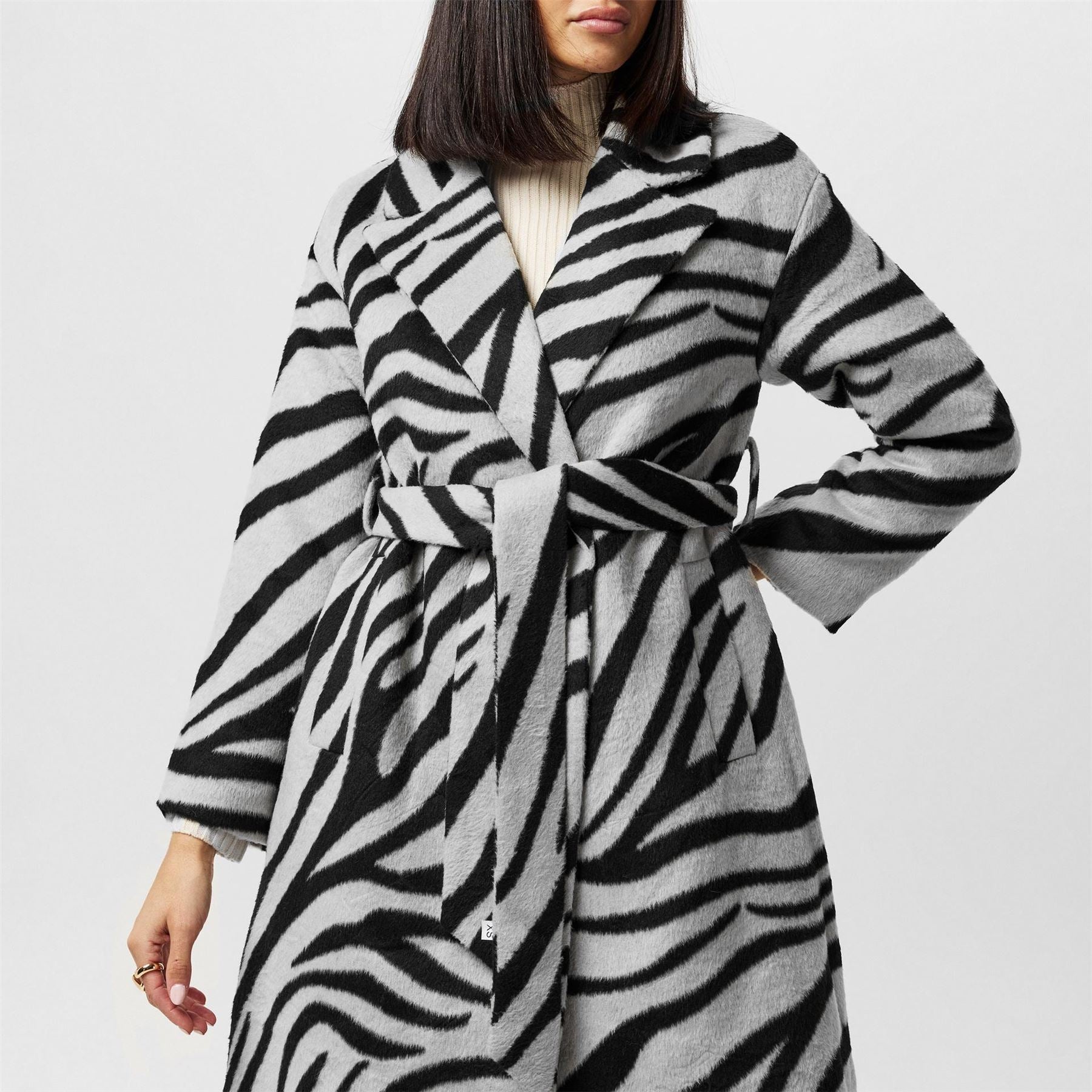 French Connection Belted Relaxed Fit Coat