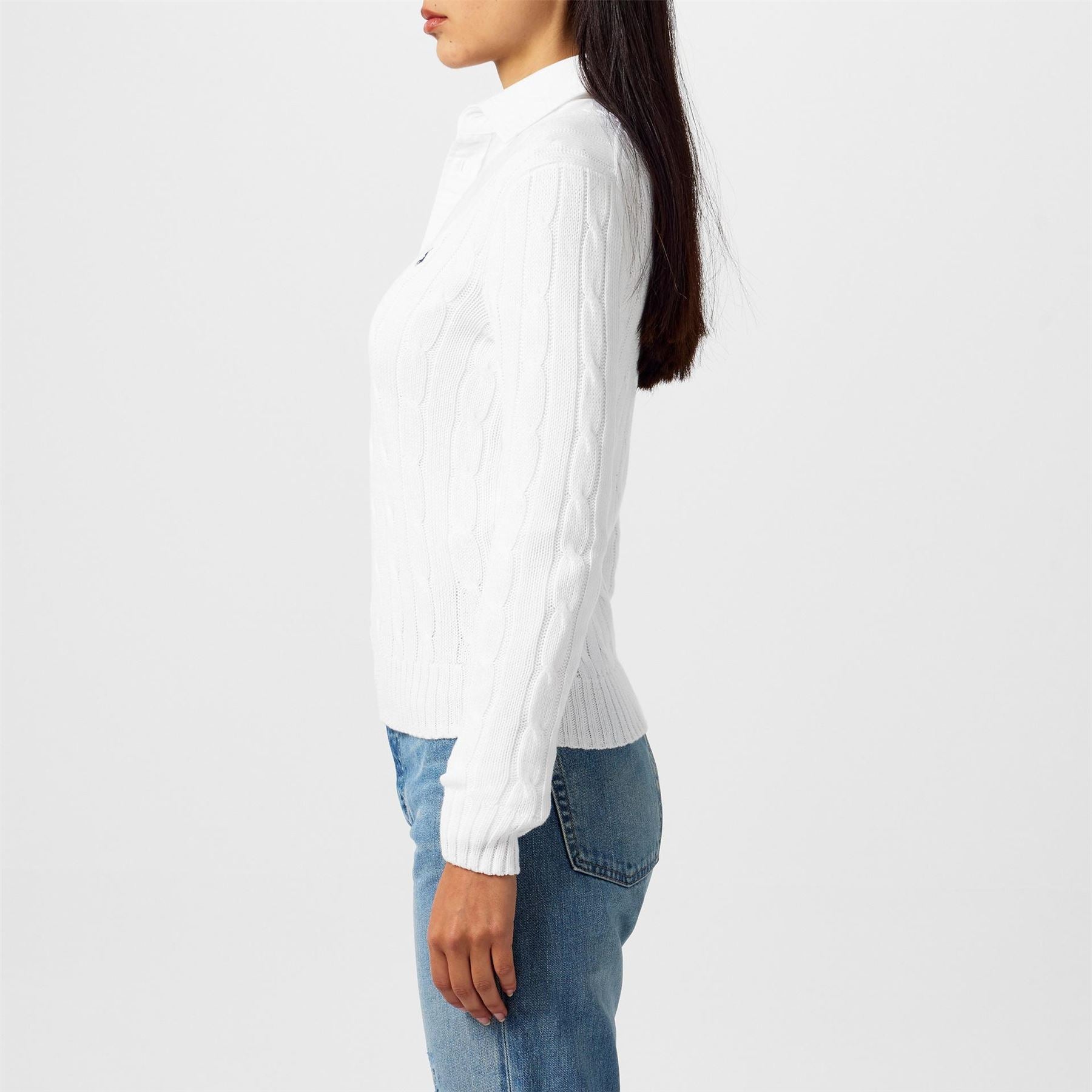 Polo Ralph Lauren Cable Knit V Neck Jumper