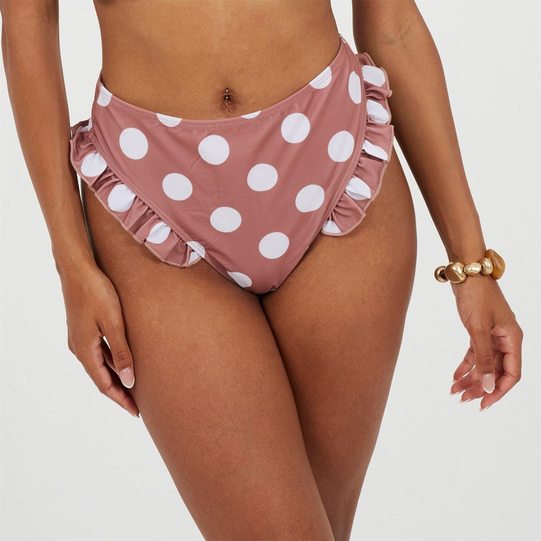 Brave Soul Regular Fit Polka Dot Patterned Bikini Set