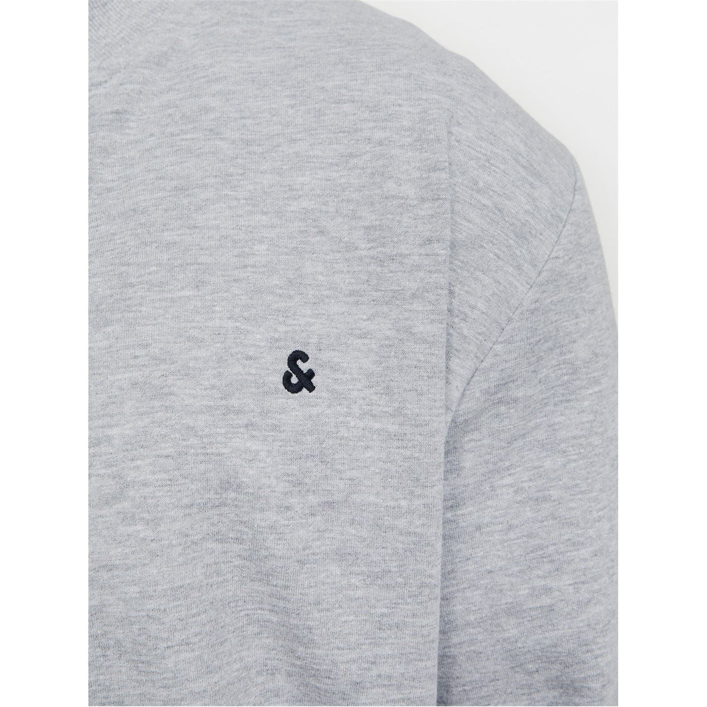 Jack and Jones Paulos Solid Patterned Zip Neck Ribbed Cuff Sweat Jacket