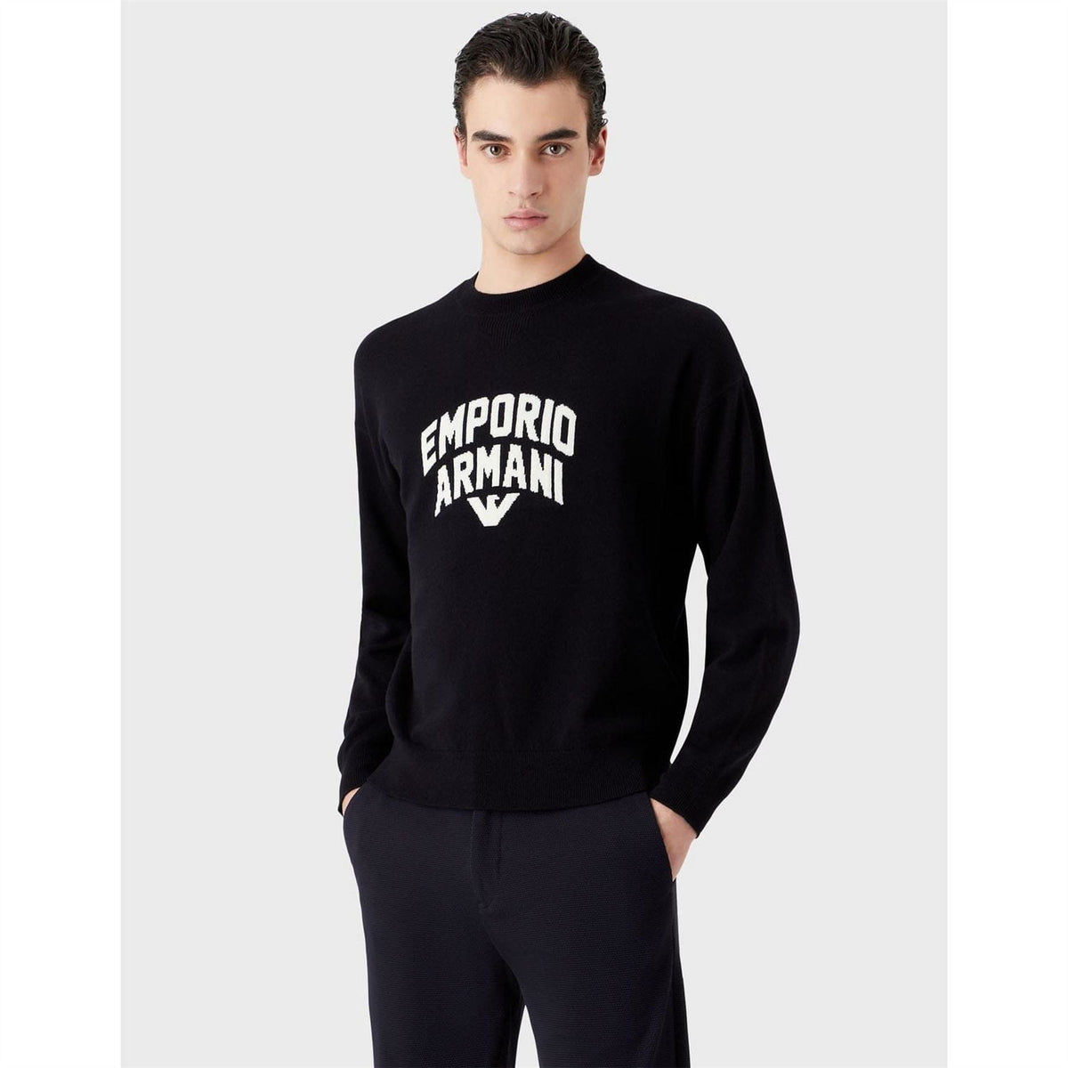 Emporio Armani Crew Neck Wool Sweatshirt