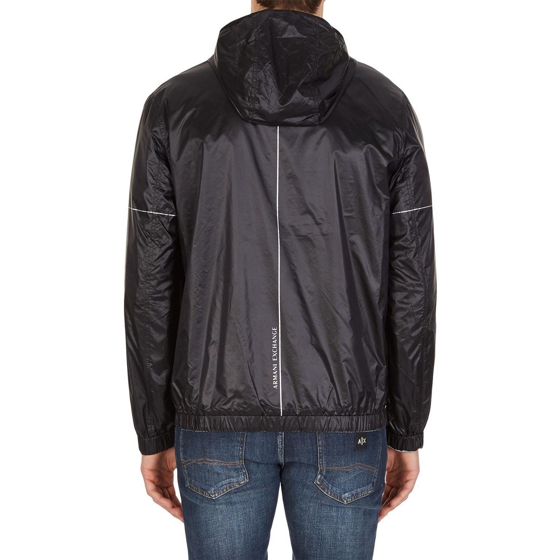 Armani Exchange Hooded Windbreaker Regular Fit Jacket