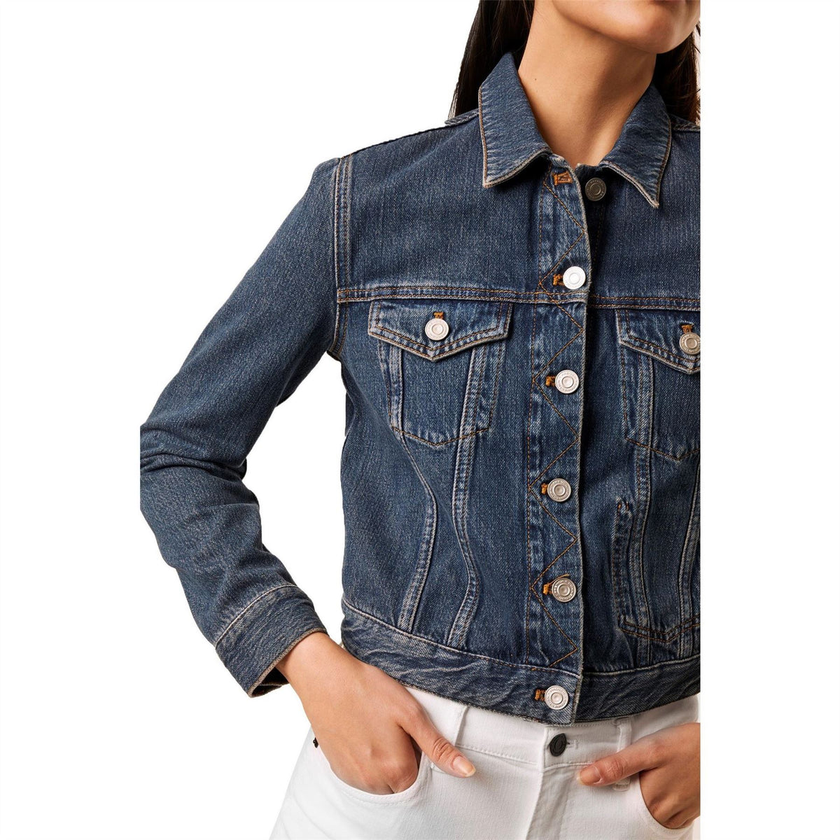 French Connection Micro Western Denim Jacket