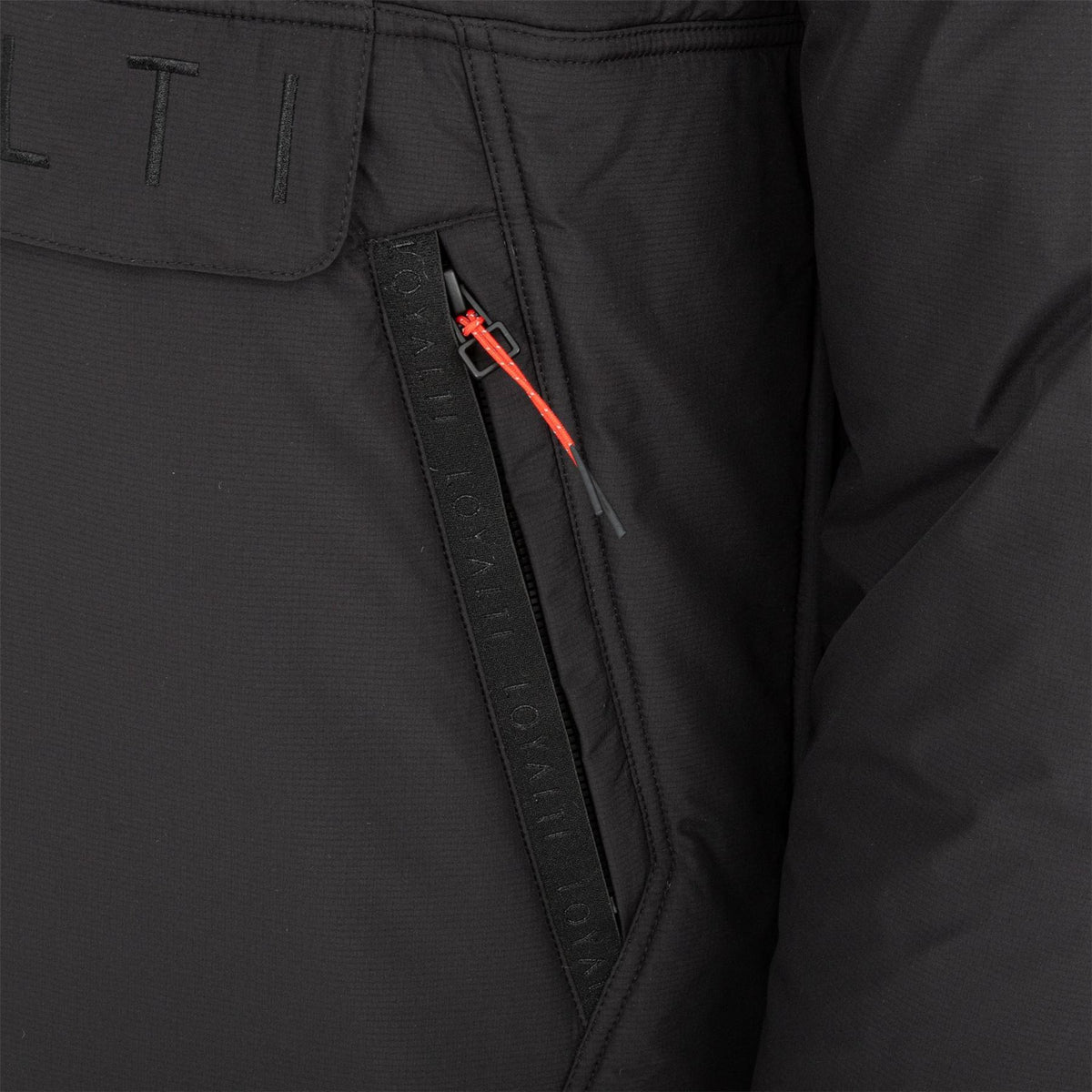 Loyalti Vision Hooded Half Zipper Solid Patterned Bomber Jacket