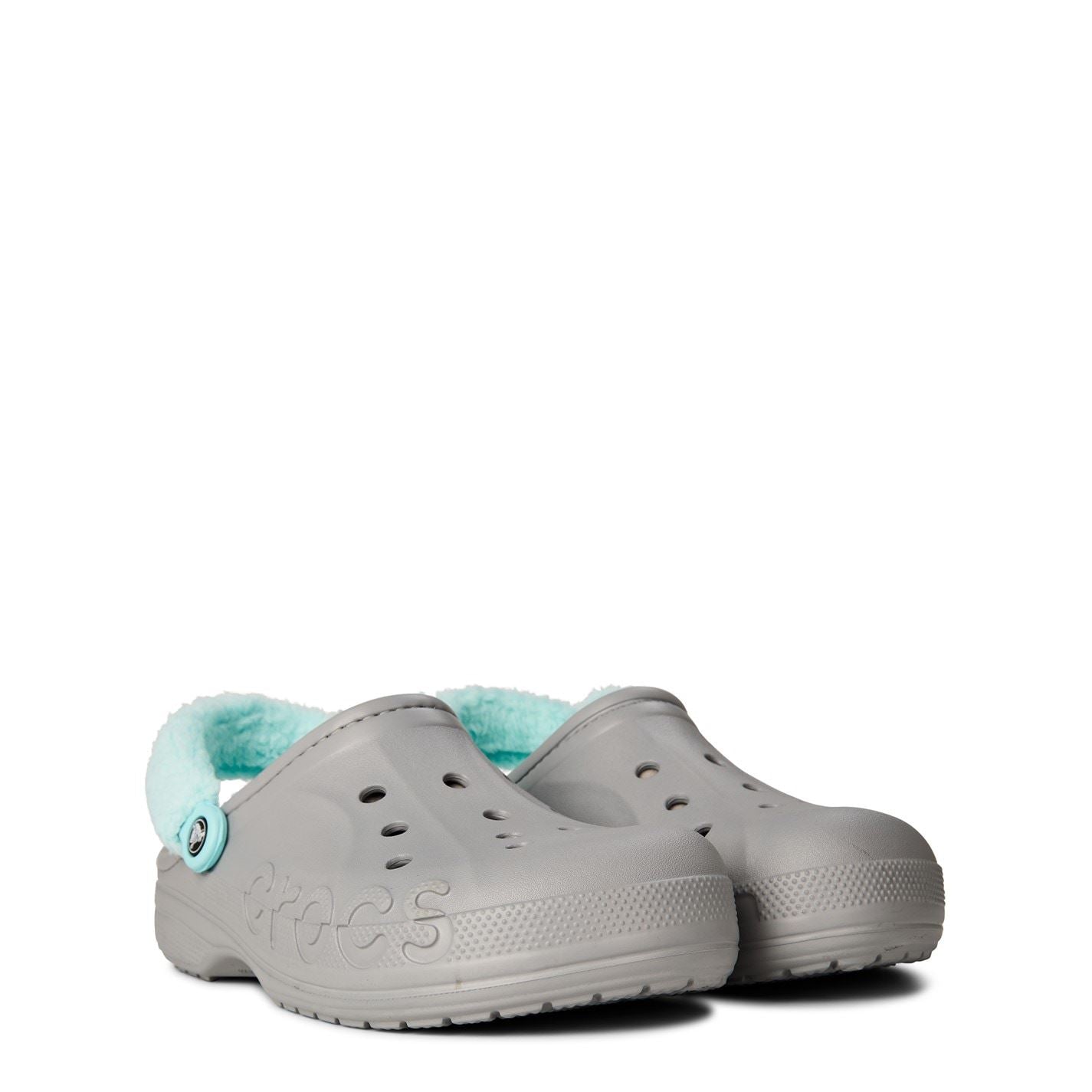 Crocs Womens Baya Lined Fuzz Strap Clog