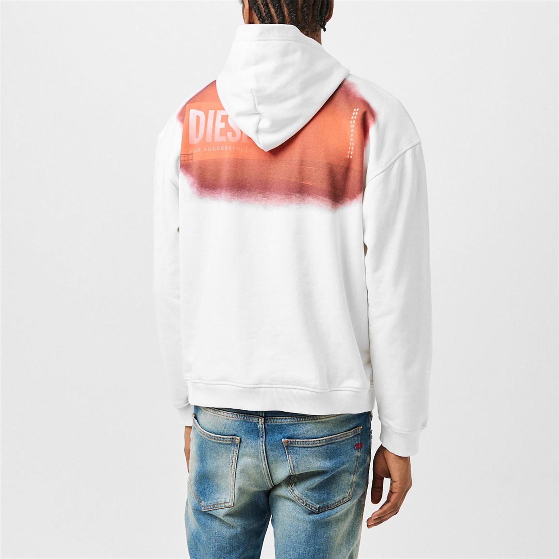 Diesel Boxt Hood Relaxed Fit Long Sleeve Sweatshirt