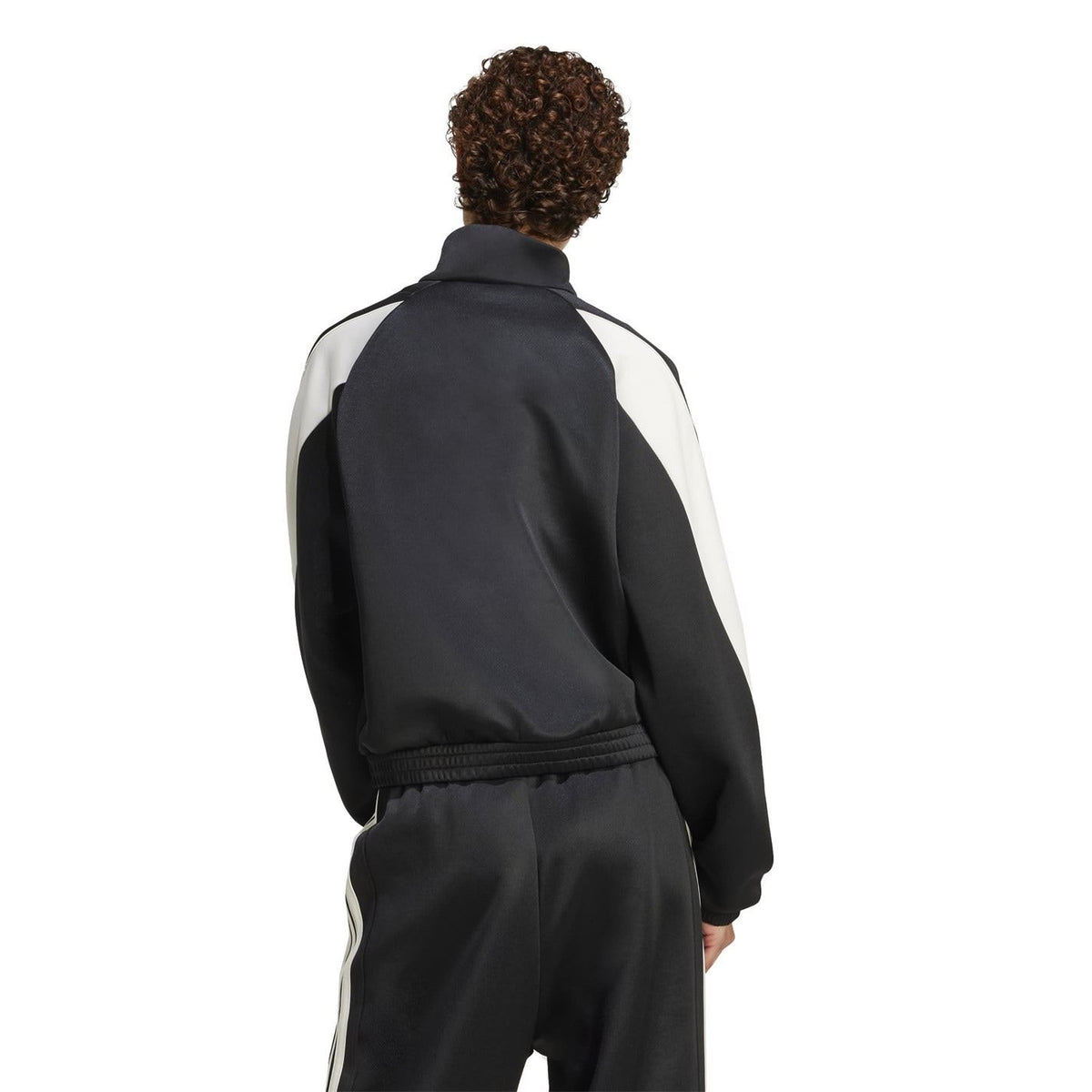 adidas Solid Patterned Zip Neck Track Jacket
