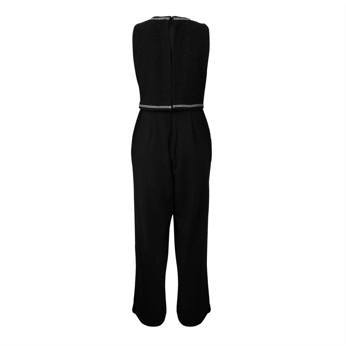 Karl Lagerfeld Ruffle Crepe Jumpsuit