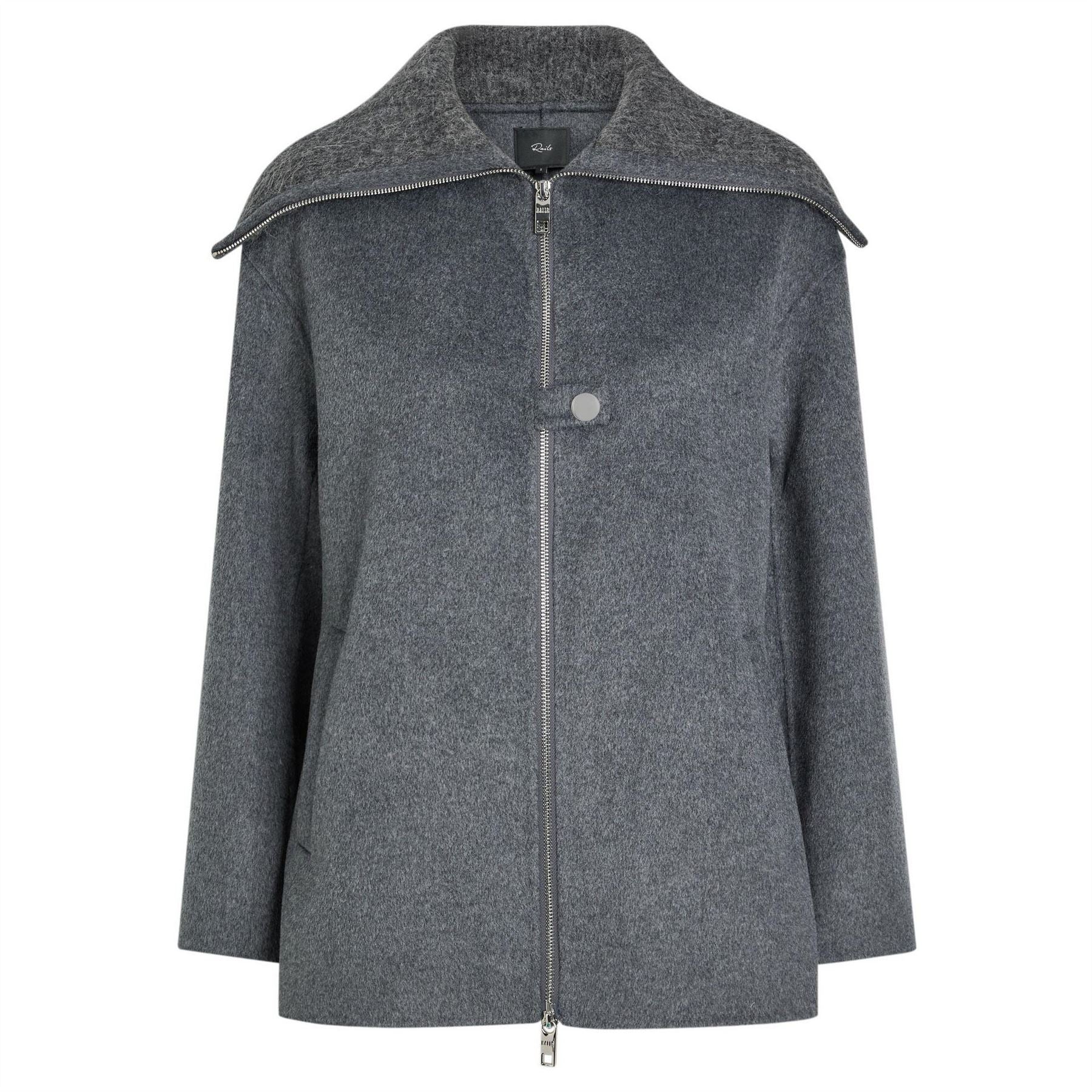 Rails Silves Zip Knit Collar Coat