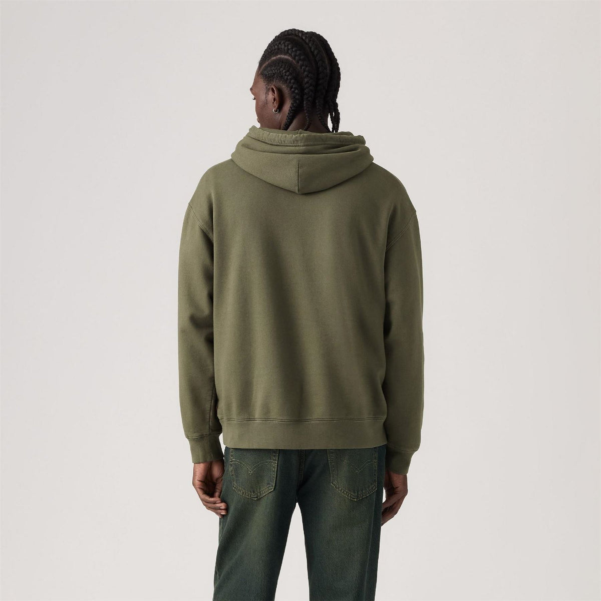 Levis Relaxed Fit Hooded Neck Text Graphic Sweatshirt