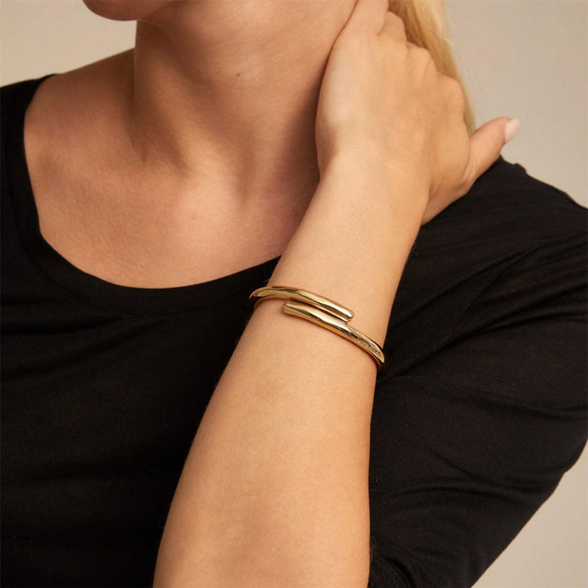 UNOde50 18k Gold Plated Rigid Bracelet