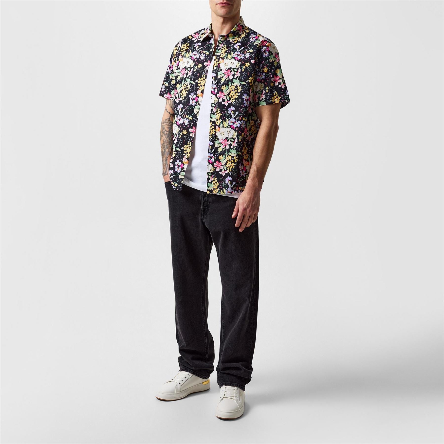 Replay Floral Print Short Sleeve Patterned Shirt