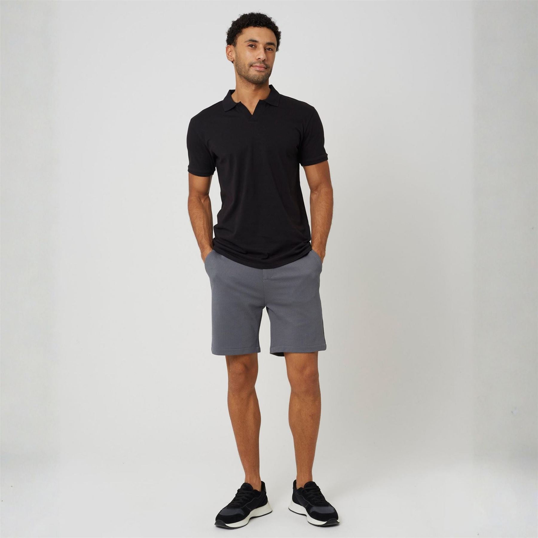 Brave Soul Waffle Woven Tracksuit Shorts