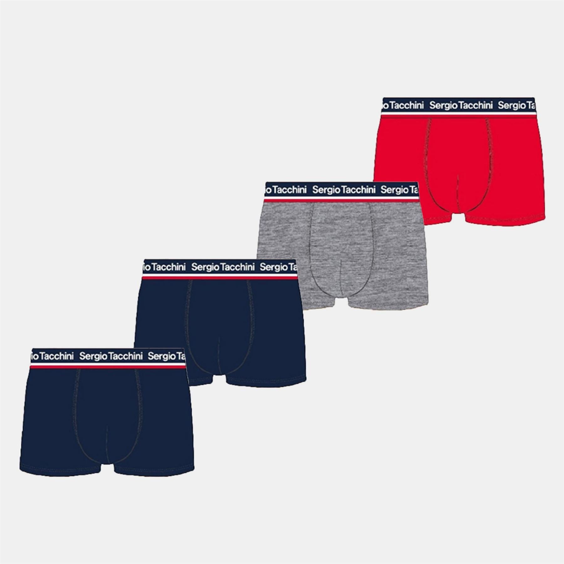 Sergio Tacchini 4 Pack Plain Design Boxer Brief