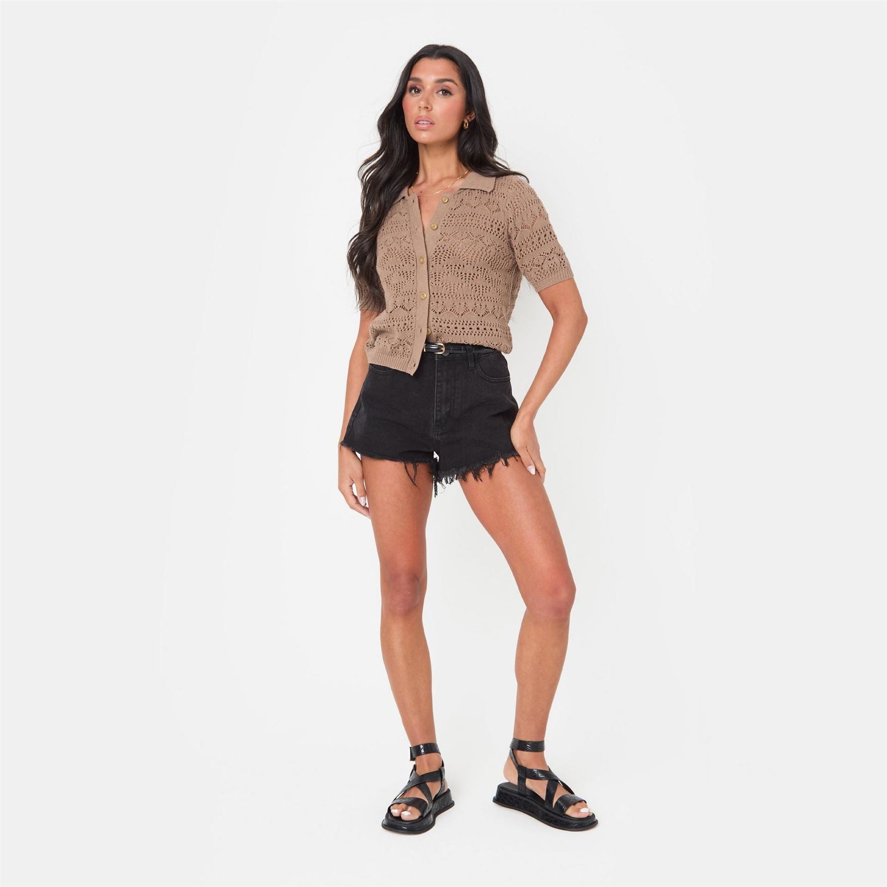 I Saw It First Crochet Lace Top