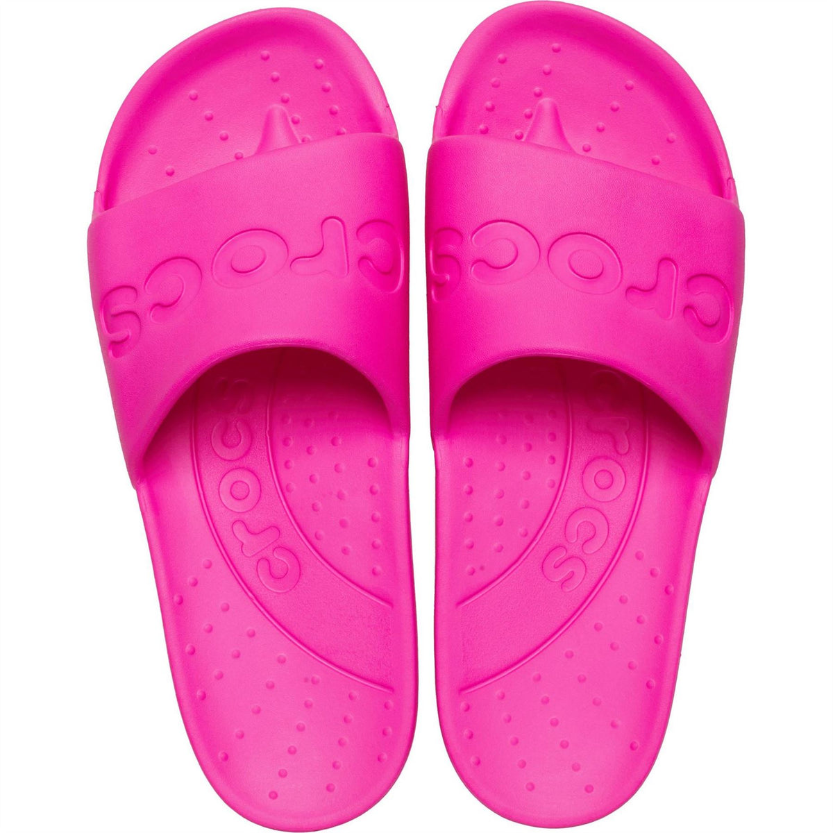 Crocs Logo Print Flatform Slides