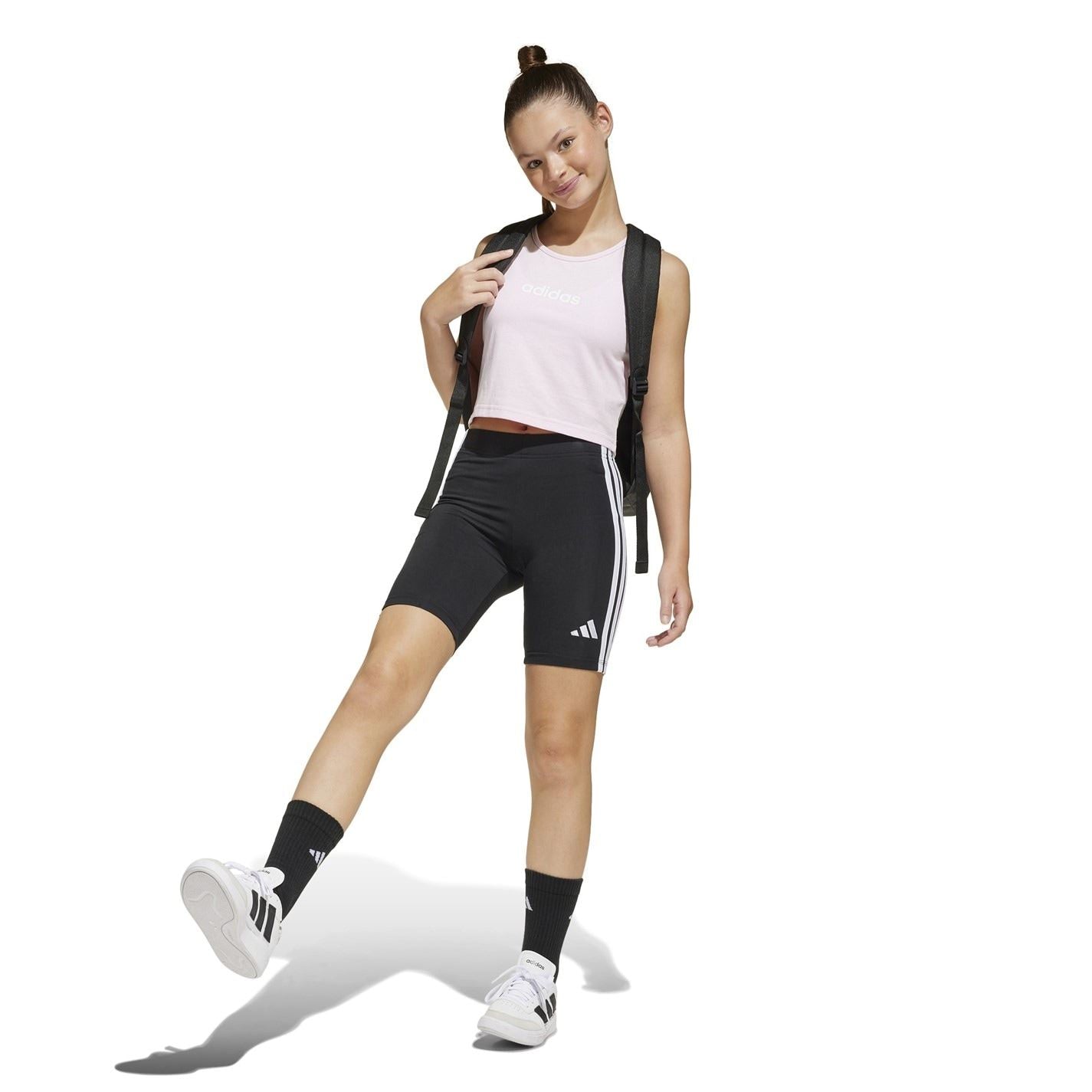 adidas Essentials Girls 3 Stripes Shorts Kids