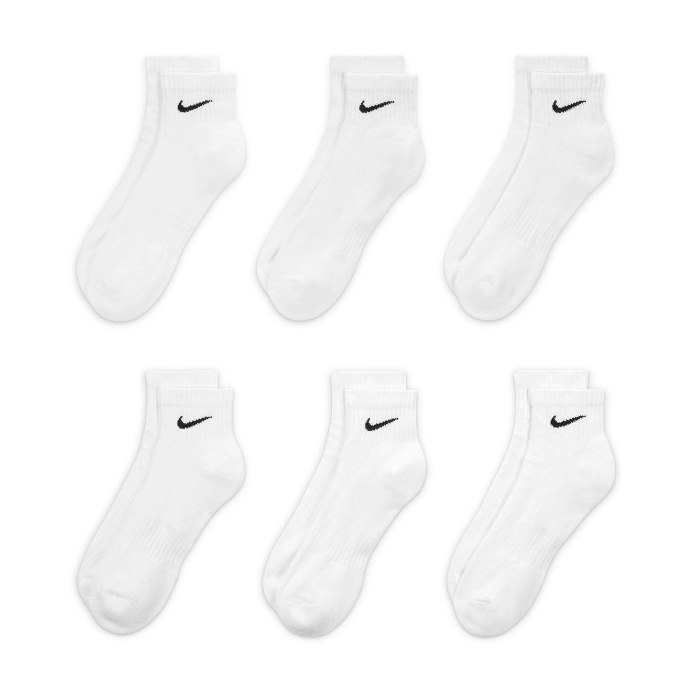 Nike 6 Pack Quarter Trainer Socks