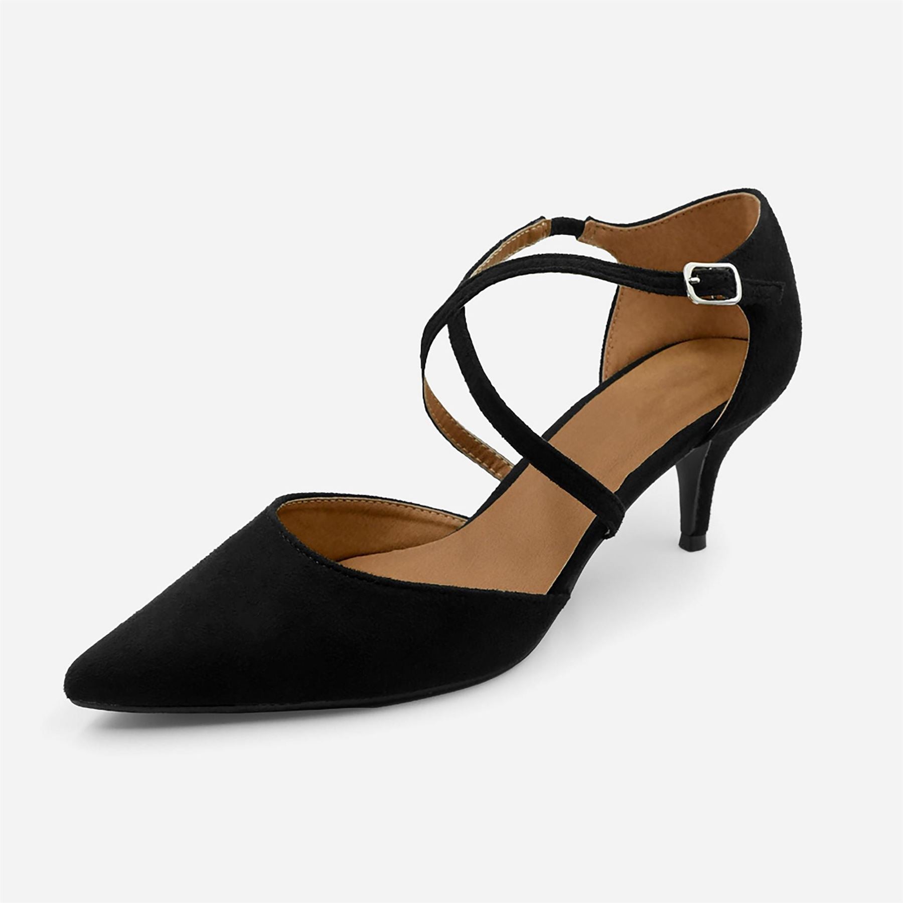 Wheres That From Faux Suede Kennedi Low Kitten Heels Ladies