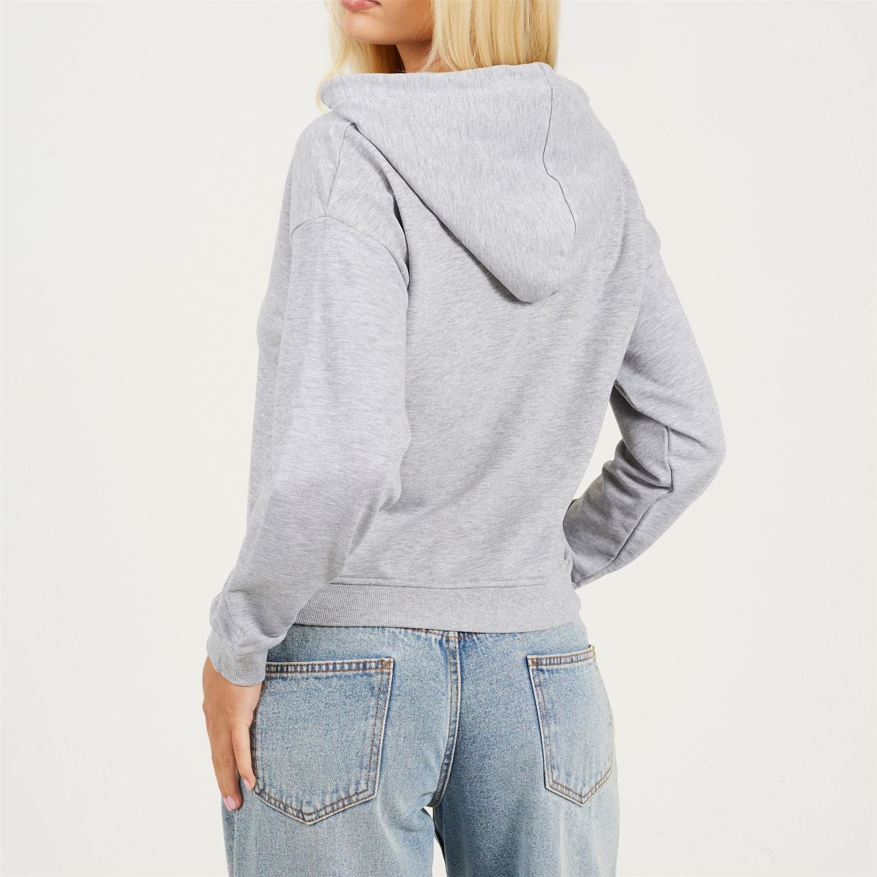 Brave Soul Womens Cropped Hooded Sweatshirt