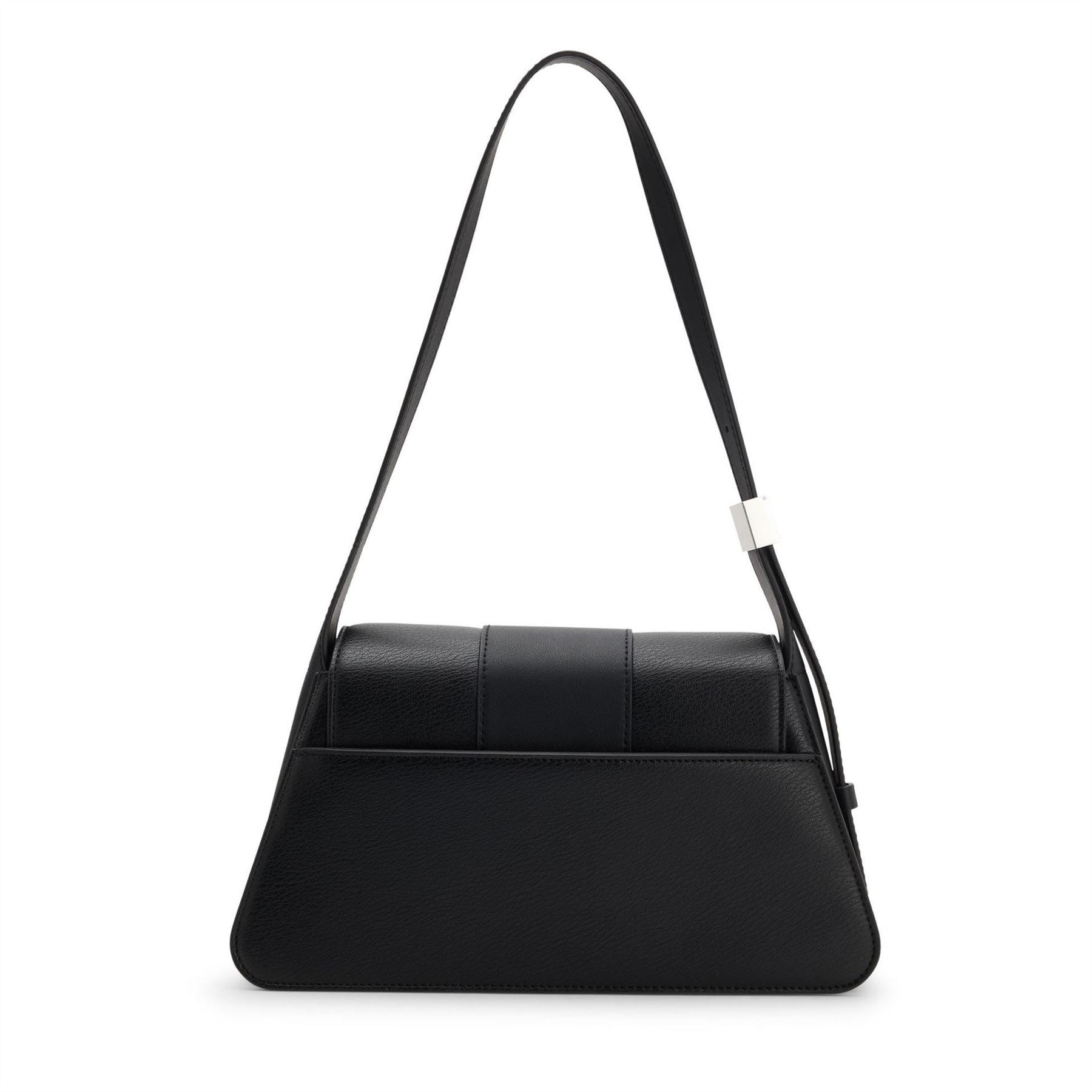 Hugo Mel 2.0 Trapezoid Shape  Baguette Bag with Silver Hardware