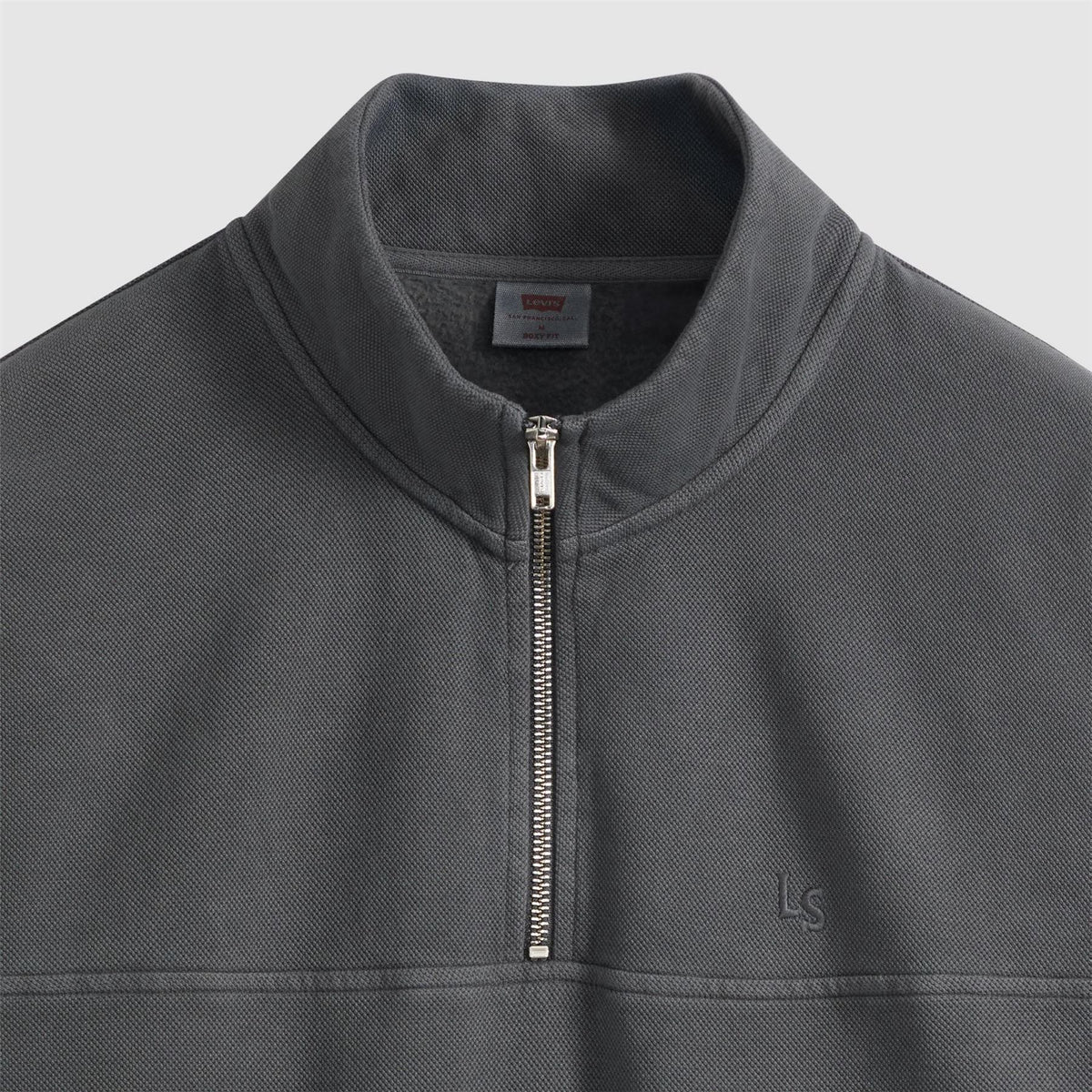 Levis Marina Cotton 1 4 Zip Oversized Fit Fleece Top