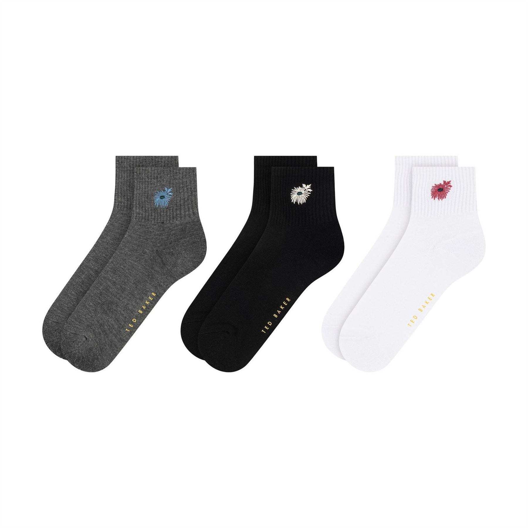 Ted Baker 3 Pack Quarter Socks