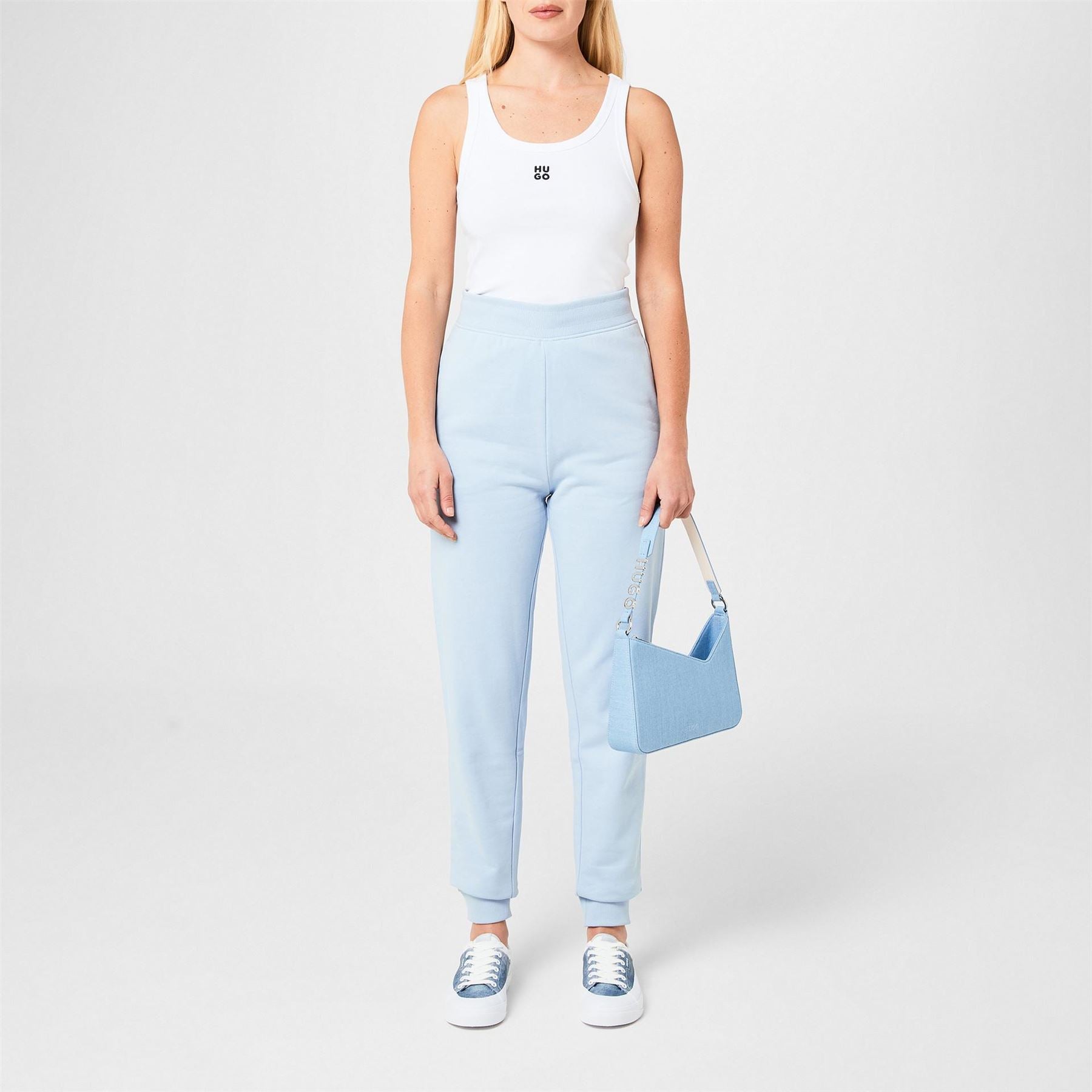 Hugo Solid Patterned Ribbed Cuff Joggers