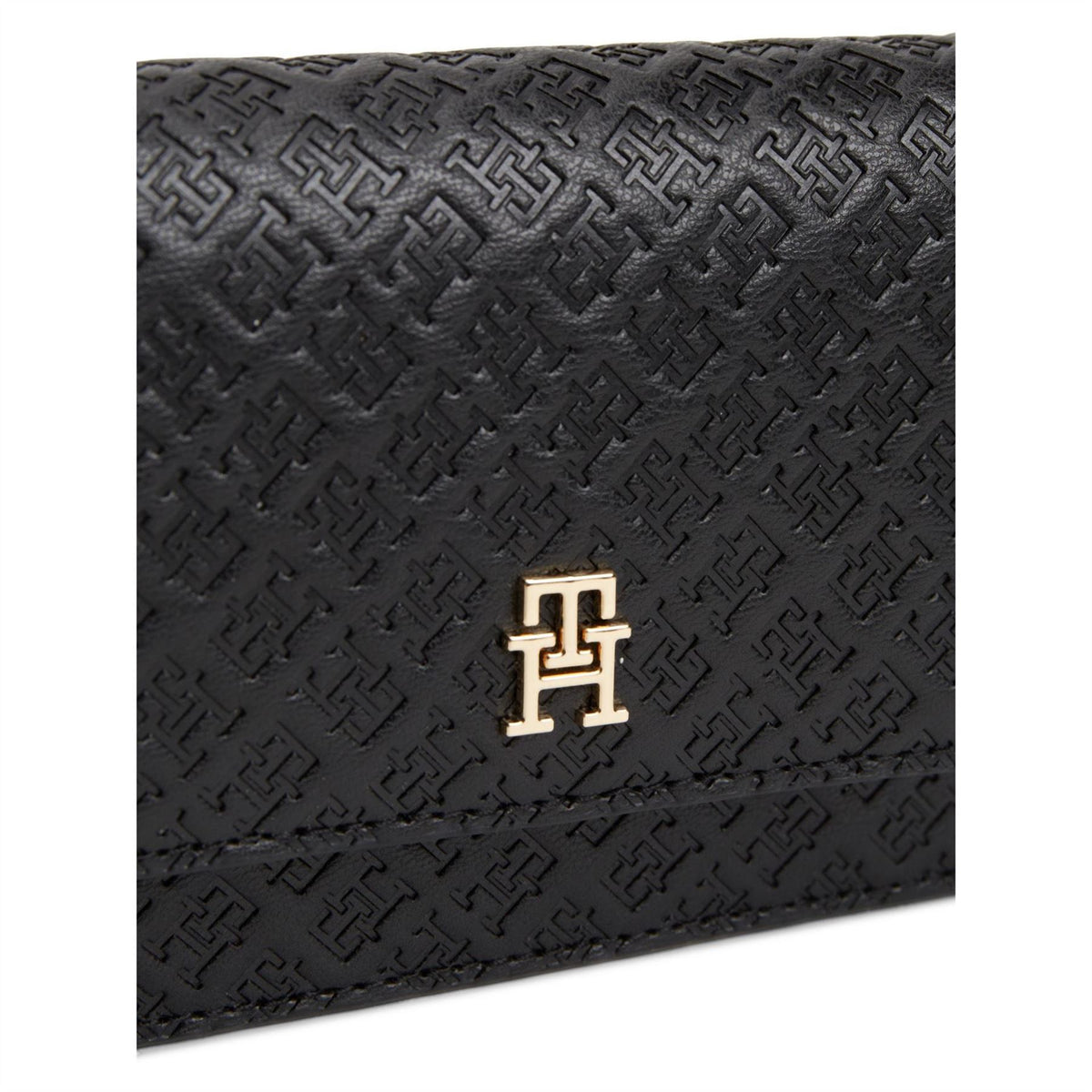 Tommy Hilfiger Icon Wallet with Embossed Logo and Chain