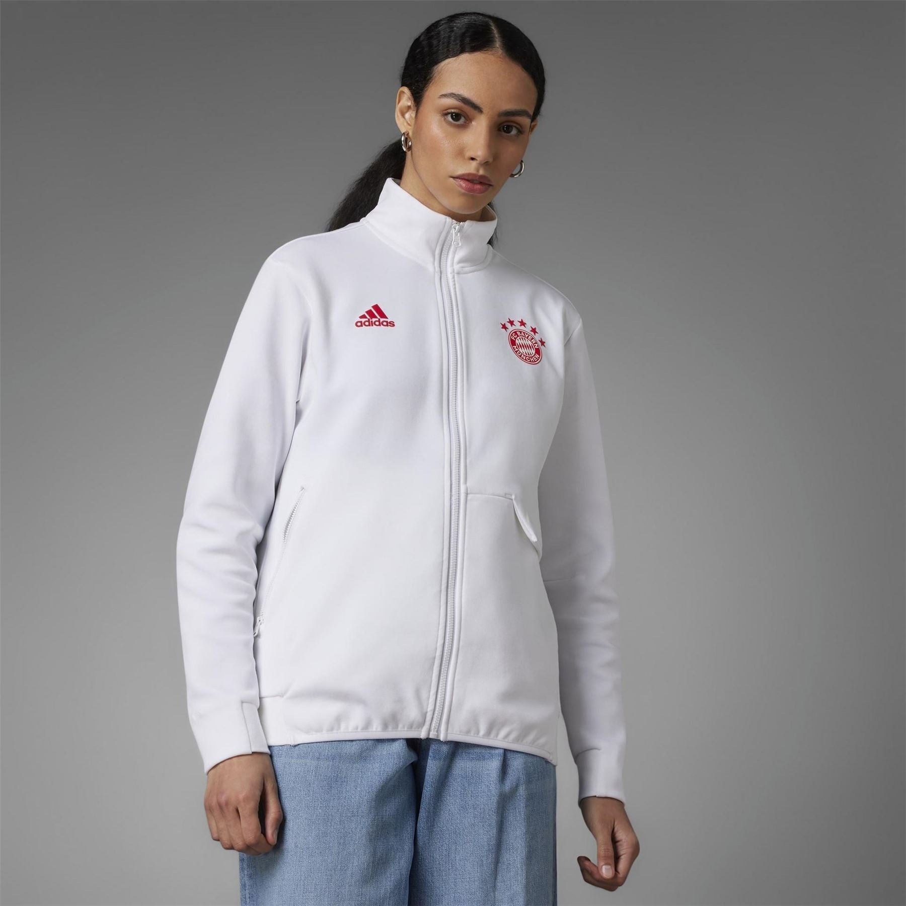 adidas Funnel Neck High Collar Long Sleeve Athletic Top