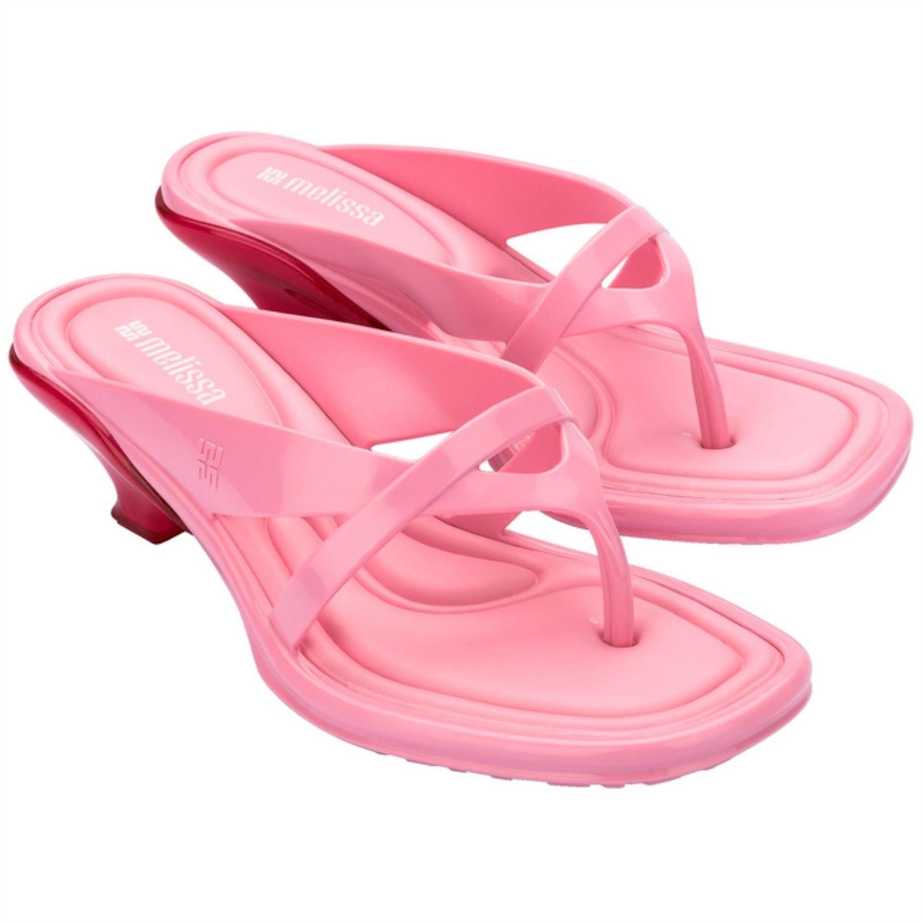 Melissa Layla Solid Patterned Toe Post Sandals