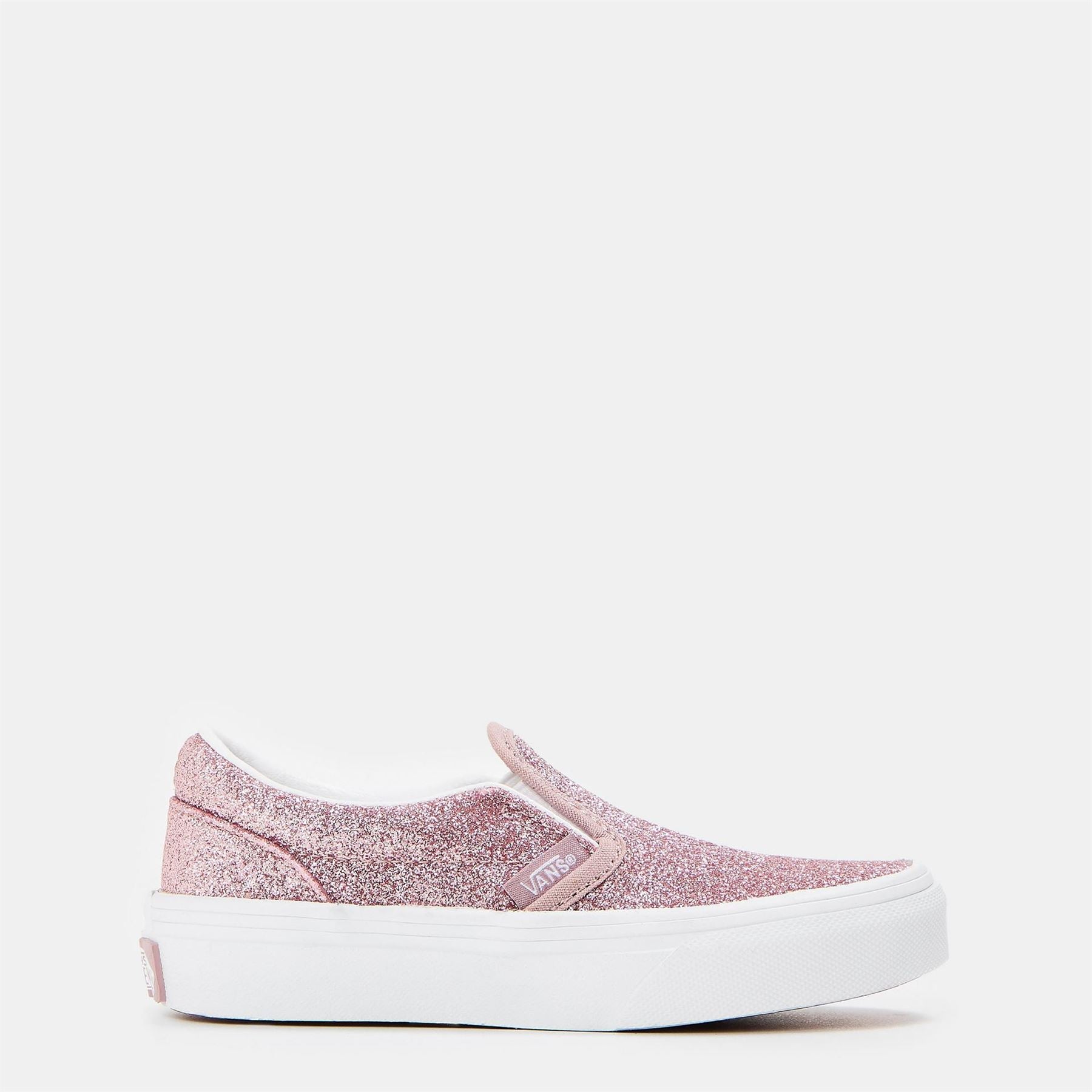 Vans Kids Glitter Rose Gold Slip On Canvasas Trainers