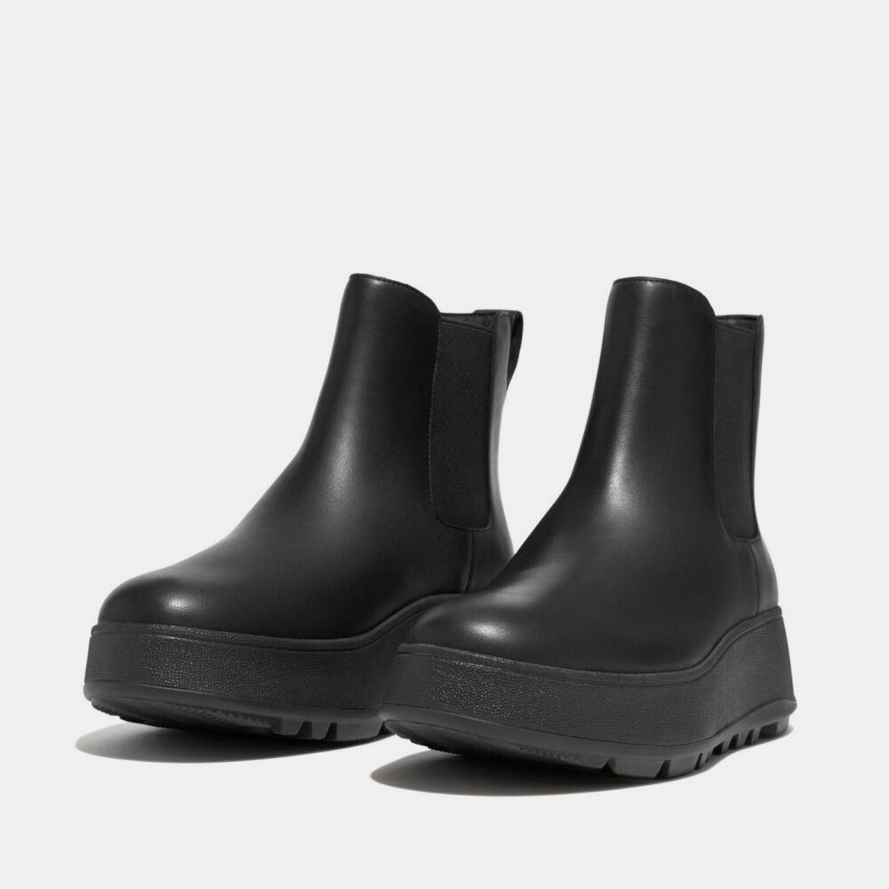 Fitflop Mode Waterproof Leather Flatform Chelsea Boots