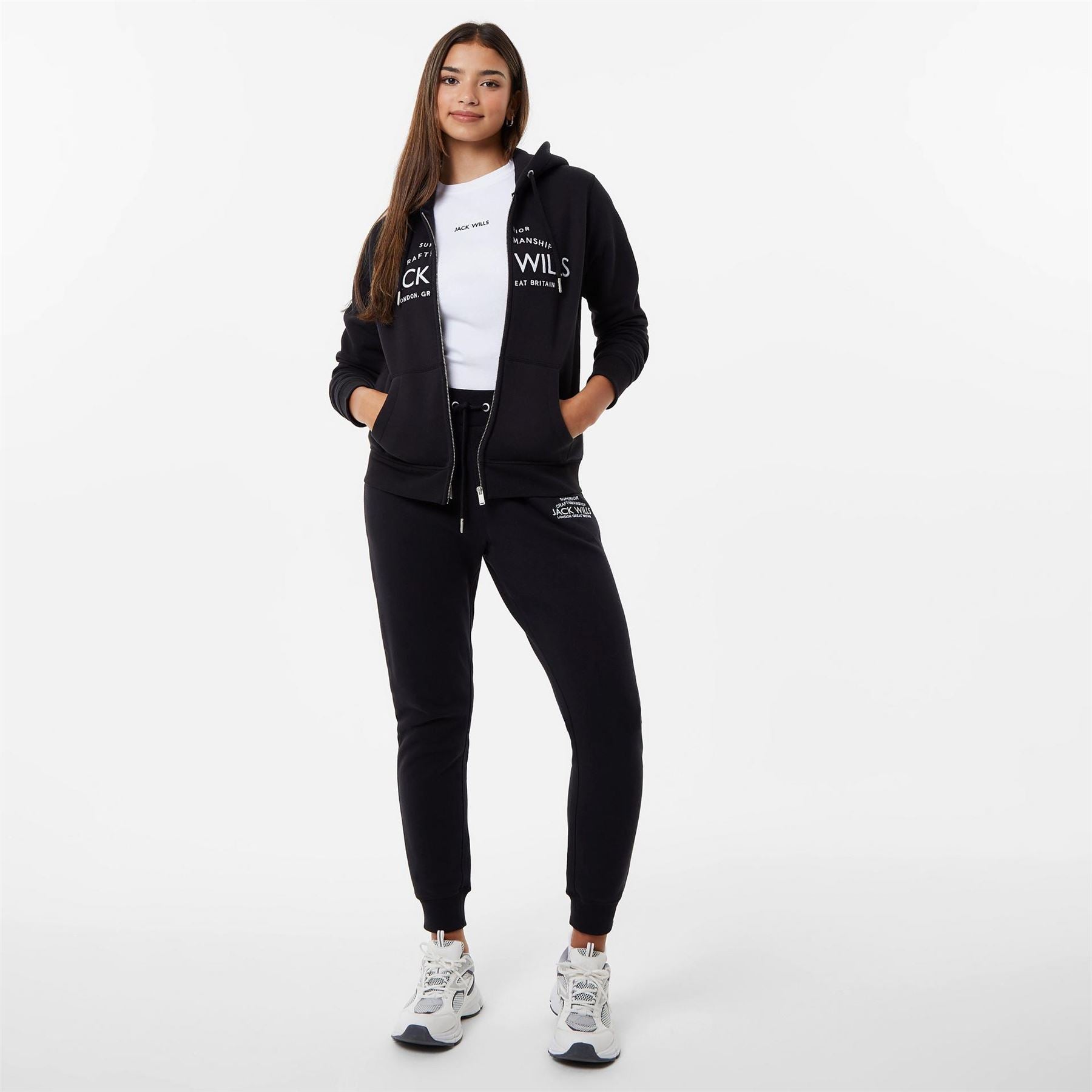 Jack Wills Hunston Logo Zip Hoodie