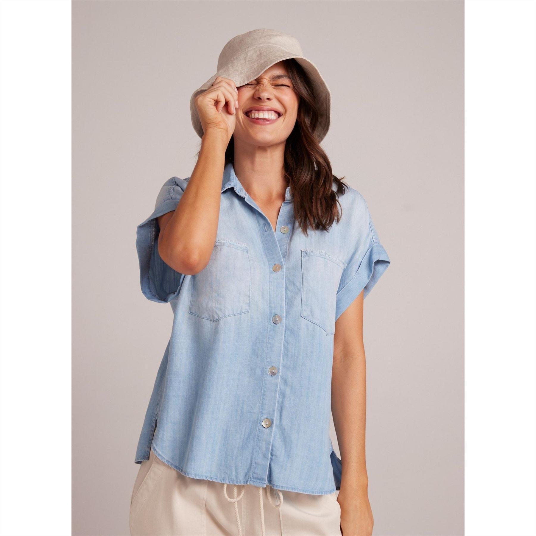 Bella Dahl 2 Pack Relaxed Fit Rolled Cuff Shirt