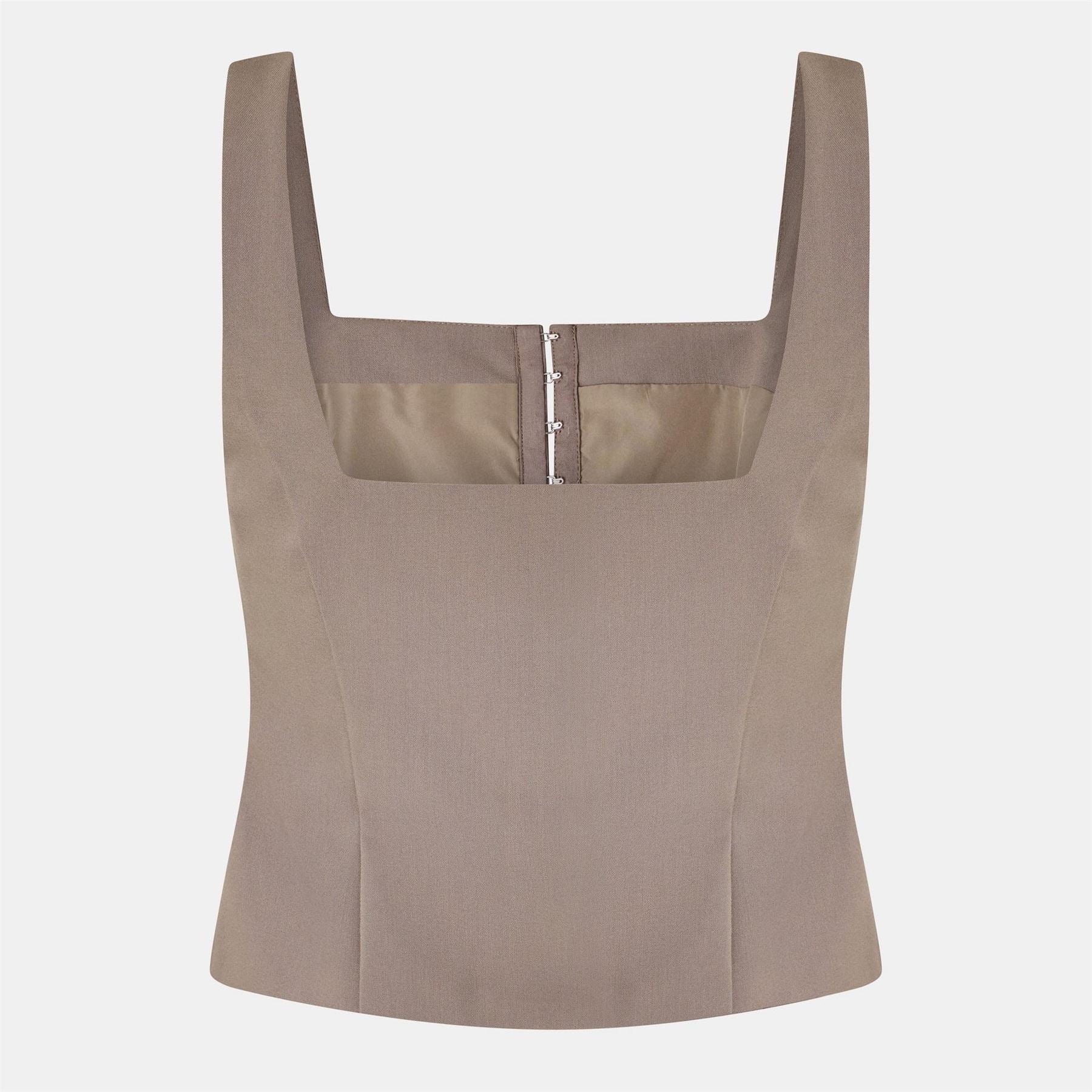 Jack Wills Pinstripe Square Neck Sleeveless Bustier Blouse