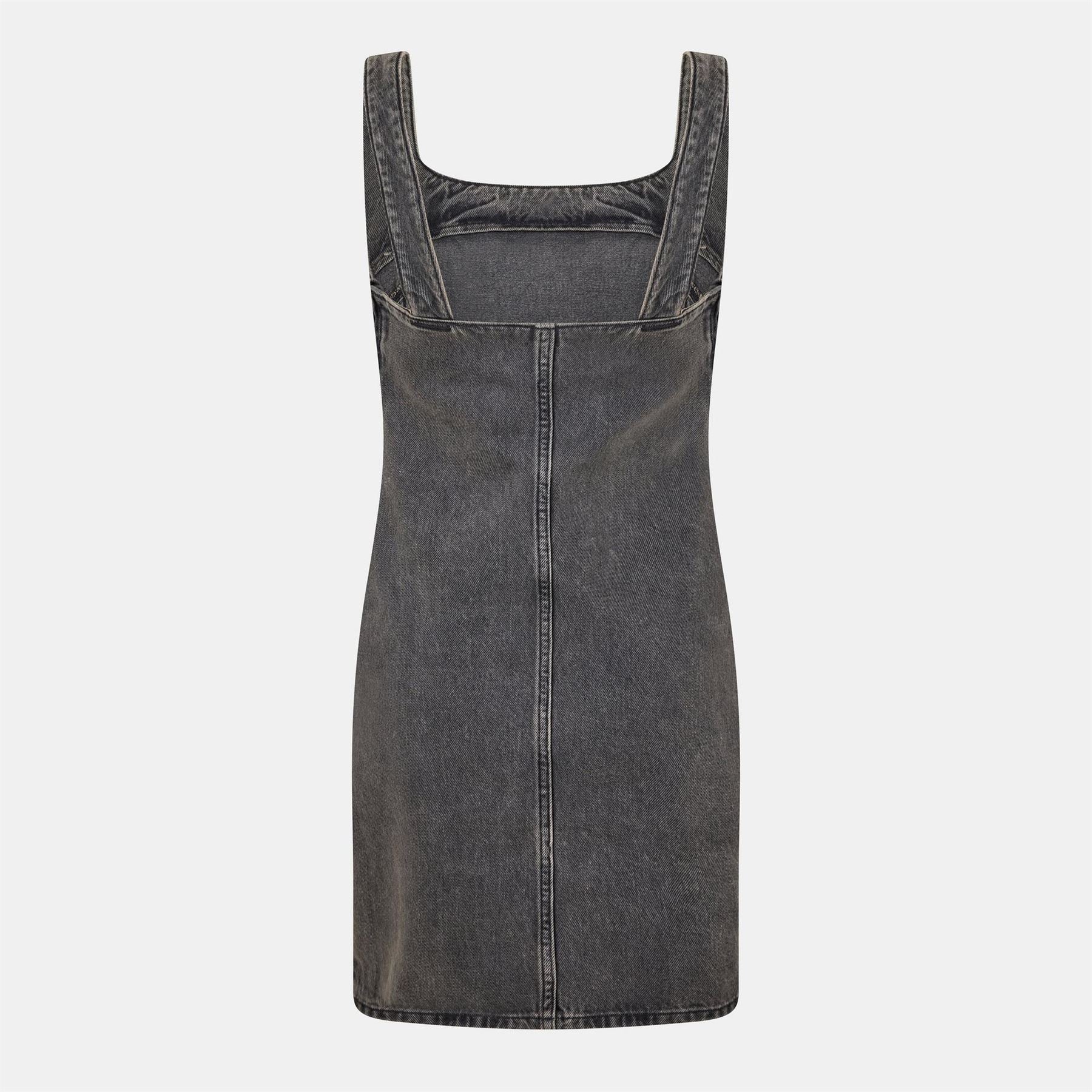 Calvin Klein Jeans Denim Square Neck Sleeveless Mini Dress