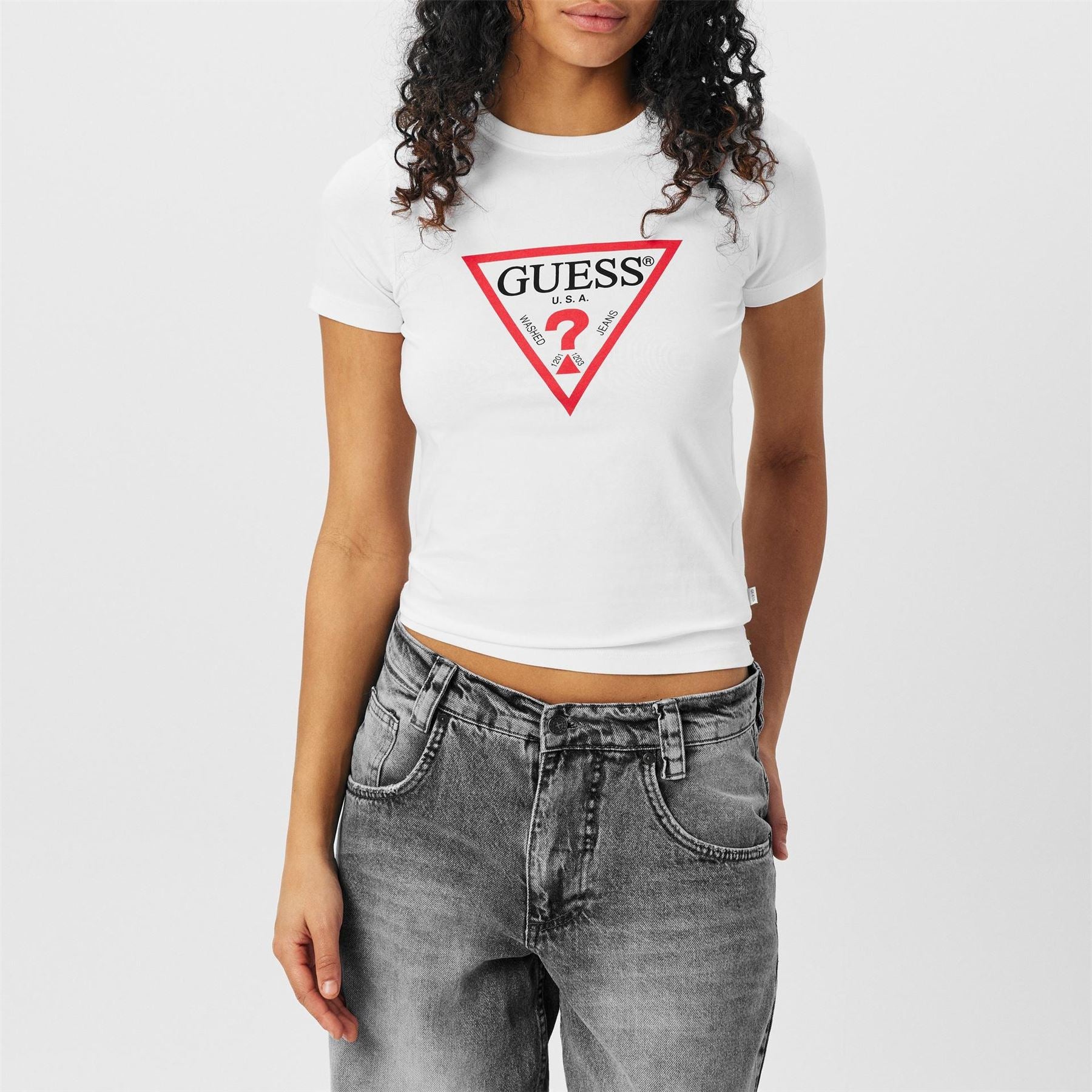 Guess Tri Icon Slim Fit Crew Neck T-Shirt