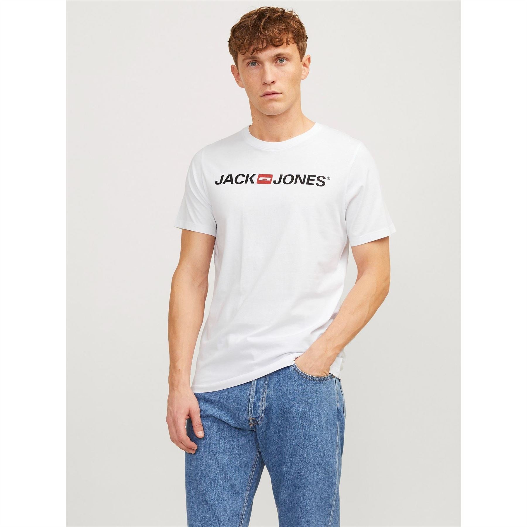Jack and Jones Mens Corp Logo 3 Pack T-Shirt