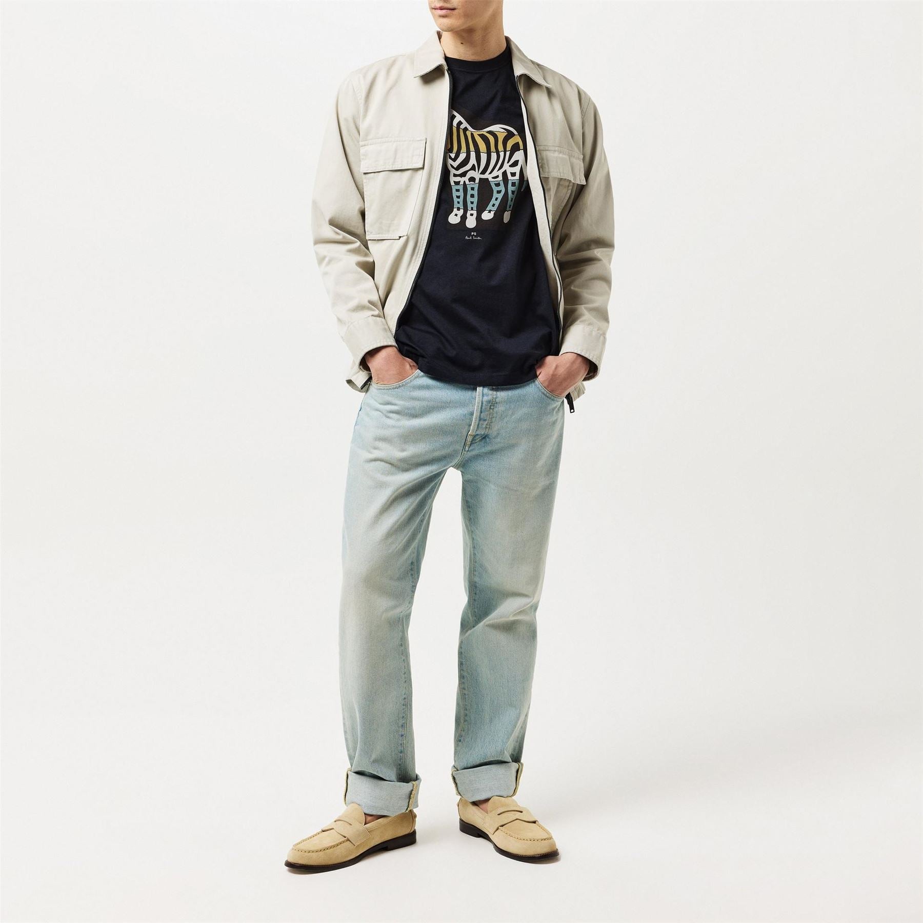 PS Paul Smith Zeb Cutout Regular Fit Crew Neck T-Shirt