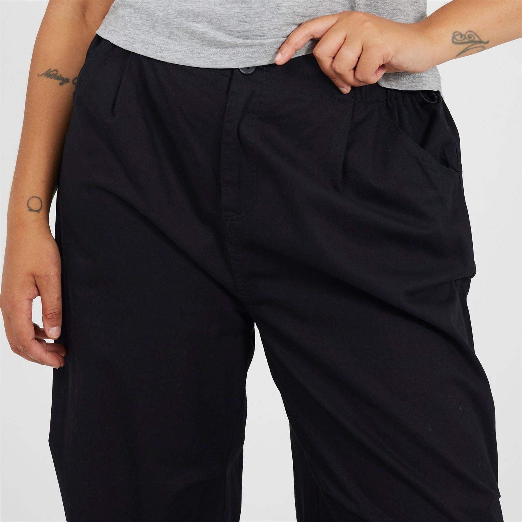 Brave Soul Plus Size Utility Cargo Parachute Trousers