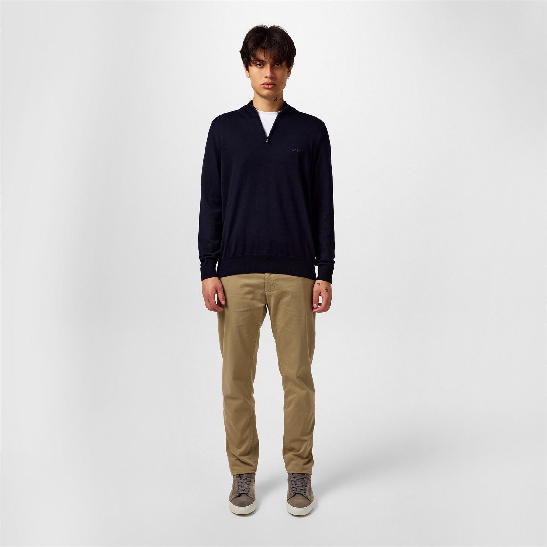 Boss Padro L Zipped Quarter Zip Jumper