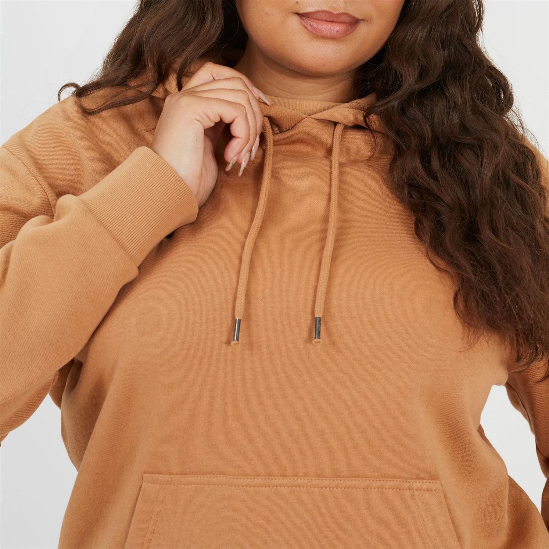 Brave Soul Hooded Neck Long Sleeve Kangaroo Pocket Sweatshirt