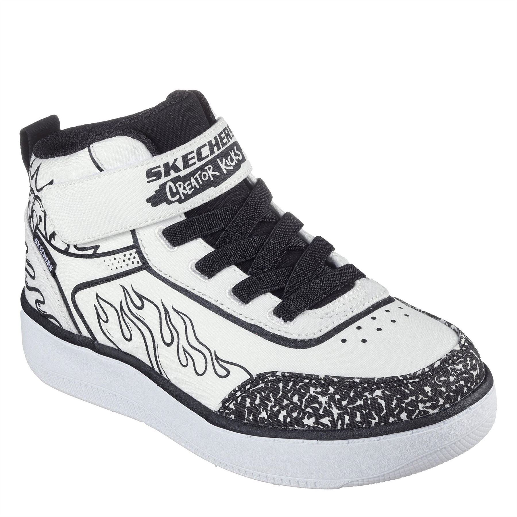 Skechers Top Gore  And  Strap Sneaker Low Top Trainers Unisex Kids